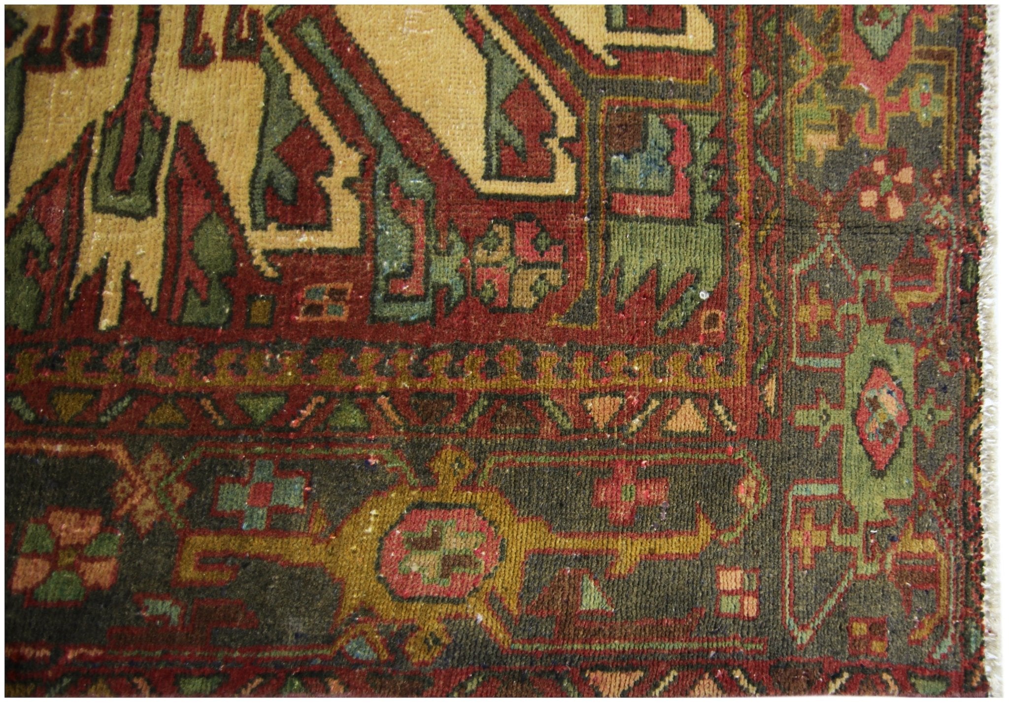 Handmade Vintage Caucasus Eagle Kazak Rug | 177 x 146 cm | 5'10" x 4'10" - Najaf Rugs & Textile