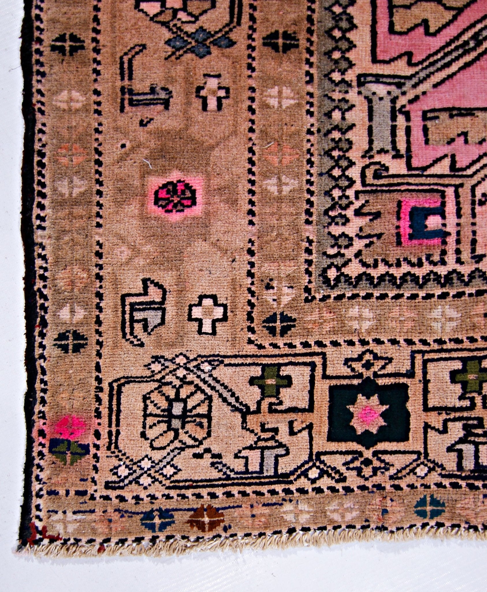 Handmade Vintage Caucasus Eagle Kazak Rug | 189 x 130 cm | 6'2" x 4'3" - Najaf Rugs & Textile