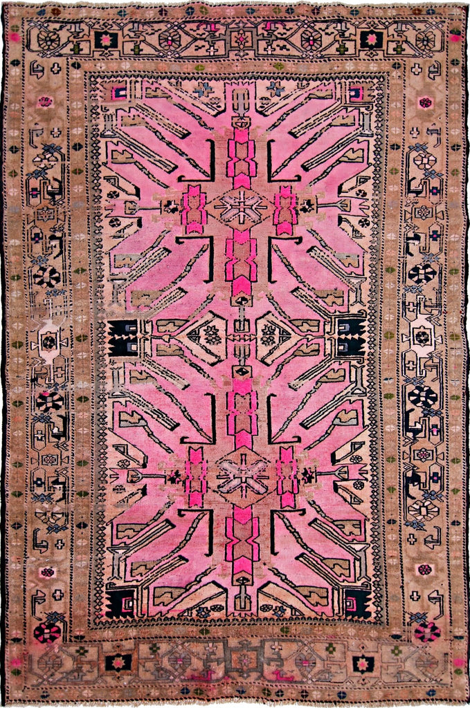 Handmade Vintage Caucasus Eagle Kazak Rug | 189 x 130 cm | 6'2" x 4'3" - Najaf Rugs & Textile