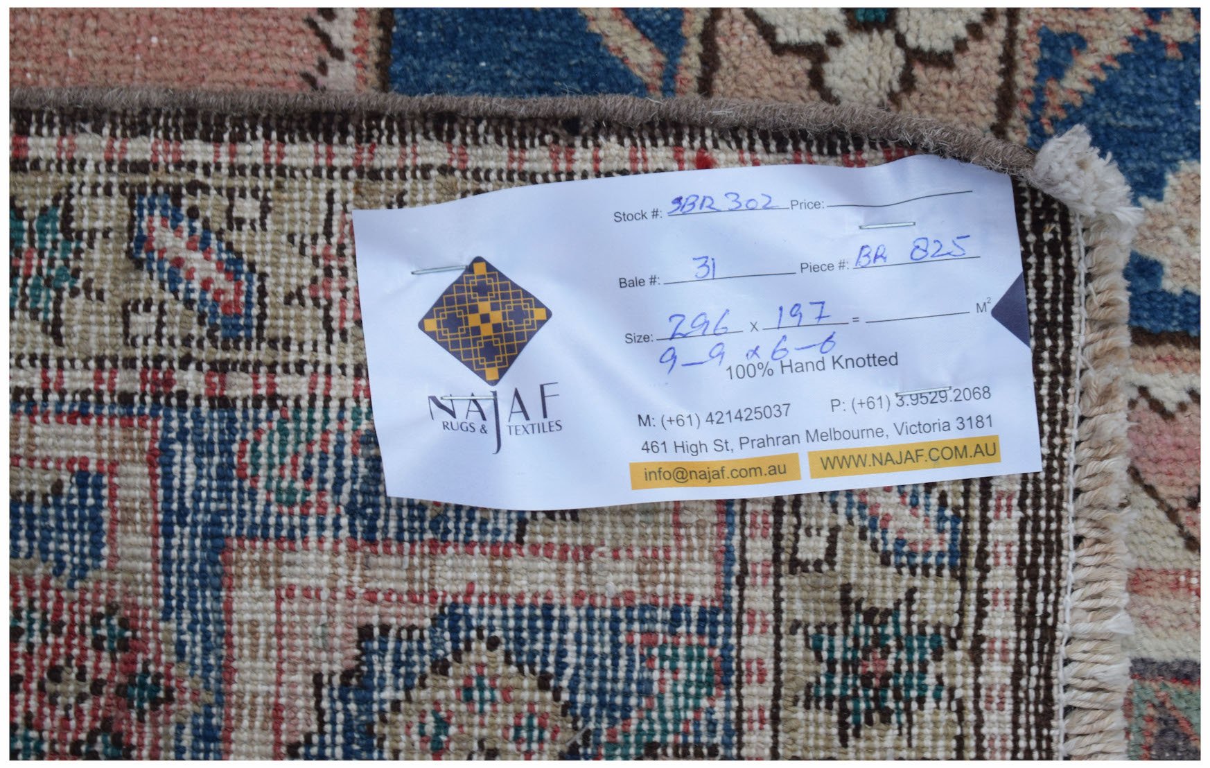 Handmade Vintage Caucasus Rug | 296 x 197 cm | 9'9" x 6'6" - Najaf Rugs & Textile