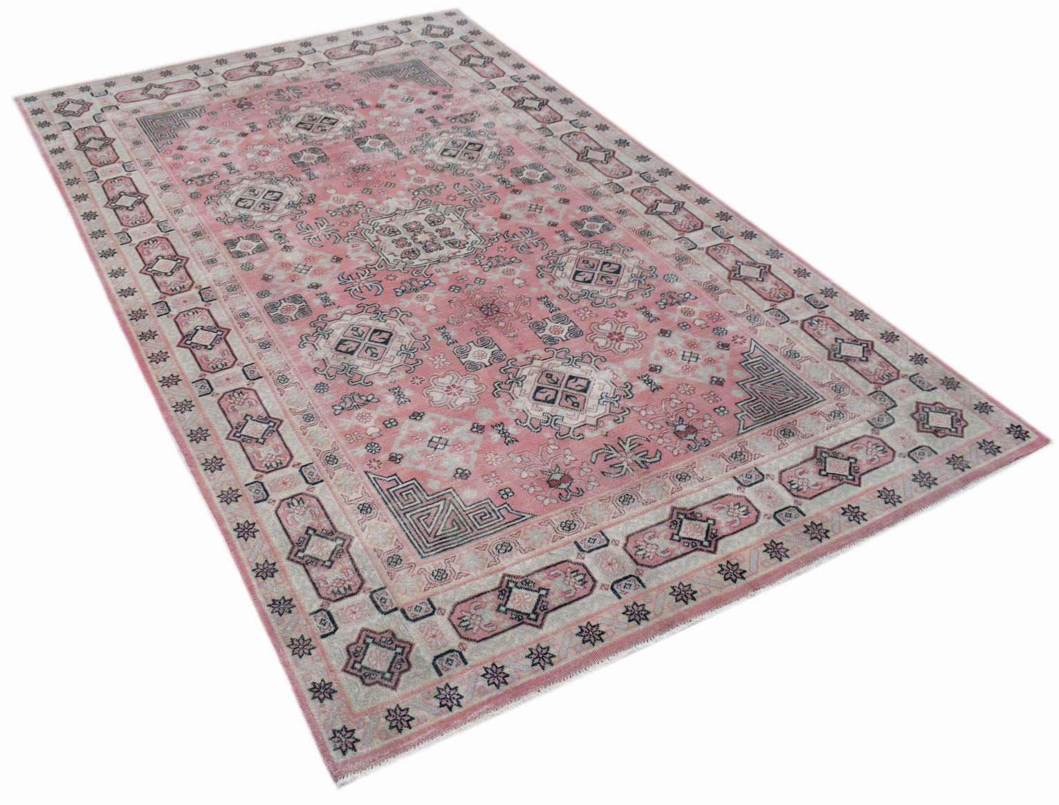 Handmade Vintage Chinese Rug | 238 x 145 cm | 7'11" x 4'9" - Najaf Rugs & Textile