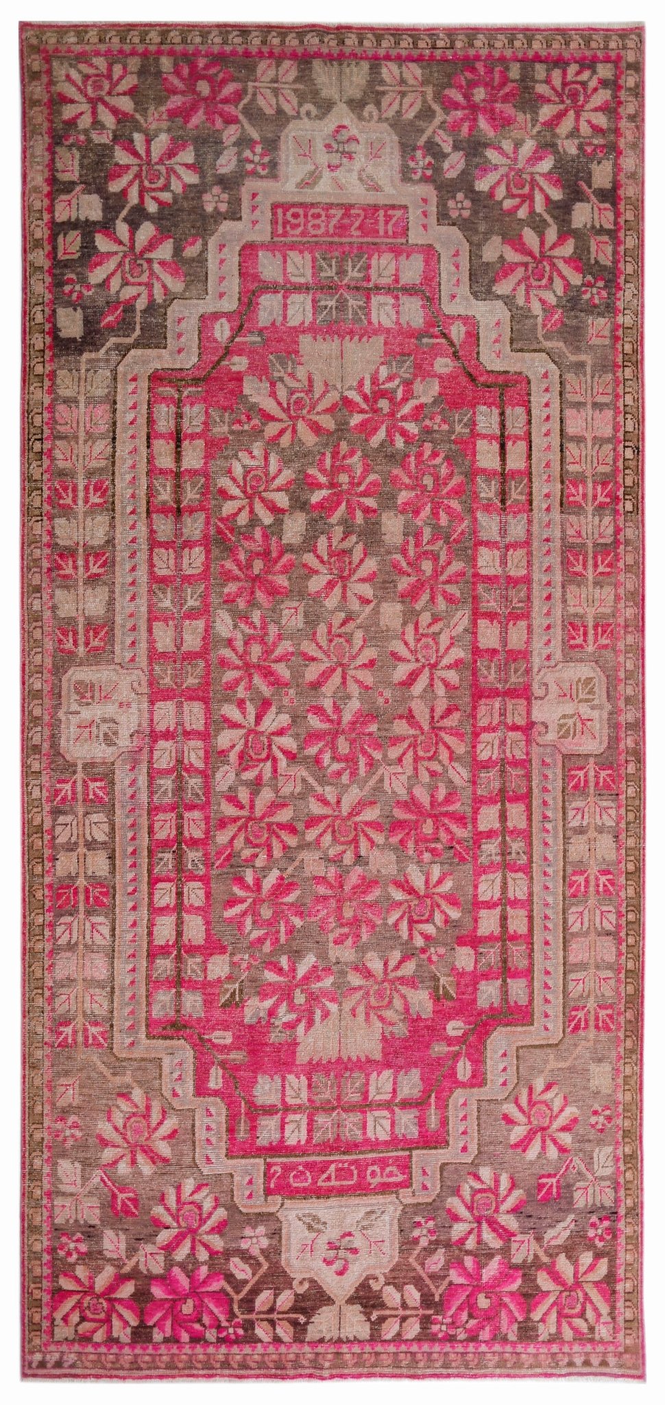 Handmade Vintage Khotan Rug | 356 x 168 cm | 11'8" x 5'6" - Najaf Rugs & Textile