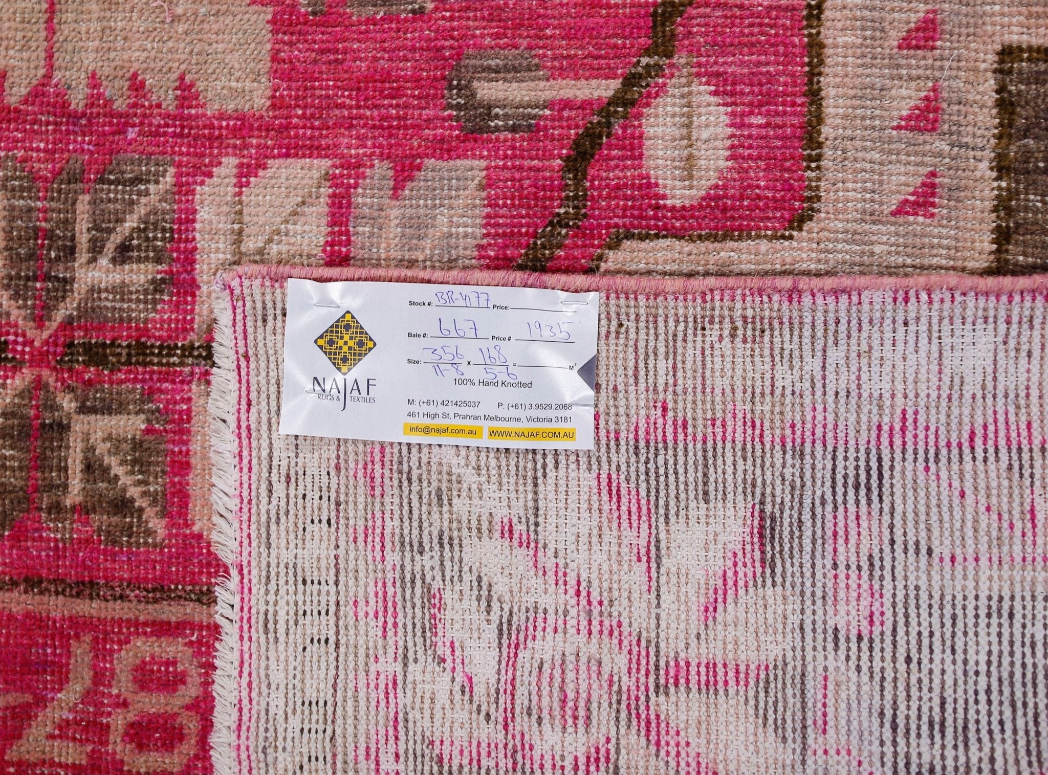 Handmade Vintage Khotan Rug | 356 x 168 cm | 11'8" x 5'6" - Najaf Rugs & Textile