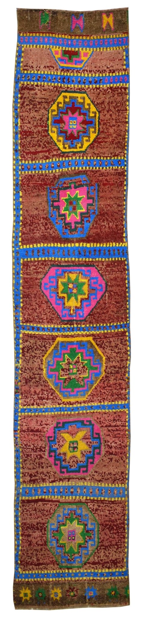 Handmade Vintage Kurdish Herki Hallway Runner | 331 x 66 cm | 10'9" x 2'2" - Najaf Rugs & Textile