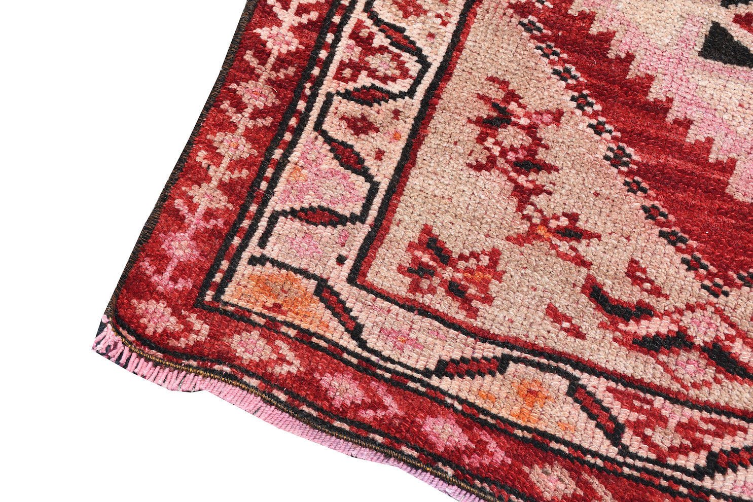 Handmade Vintage Kurdish Herki Hallway Runner | 356 x 80 cm | 11'6" x 2'6" - Najaf Rugs & Textile