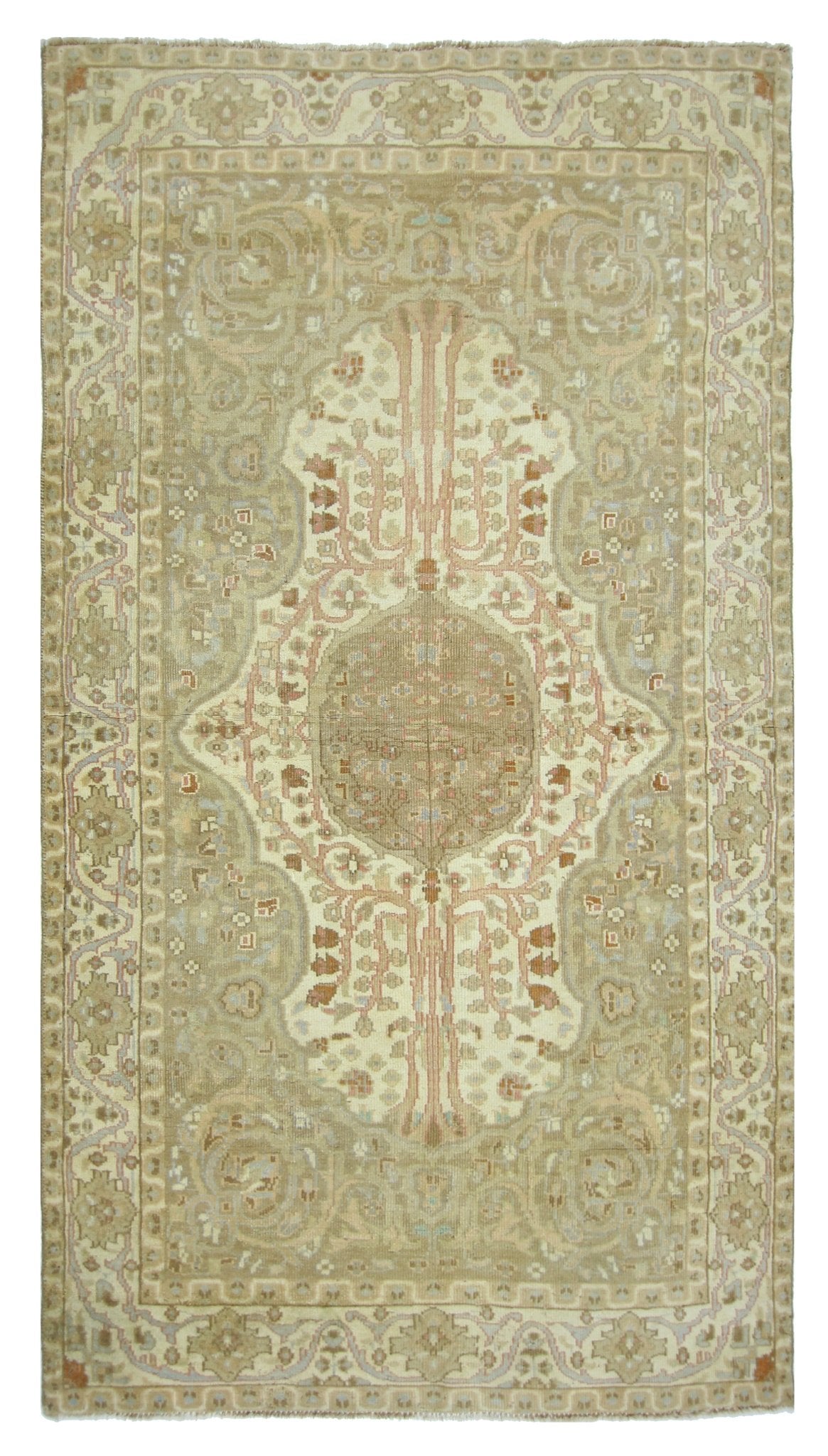 Handmade Vintage lahore pakistan Rug | 159 x 89 cm | 5'3" x 2'11" - Najaf Rugs & Textile