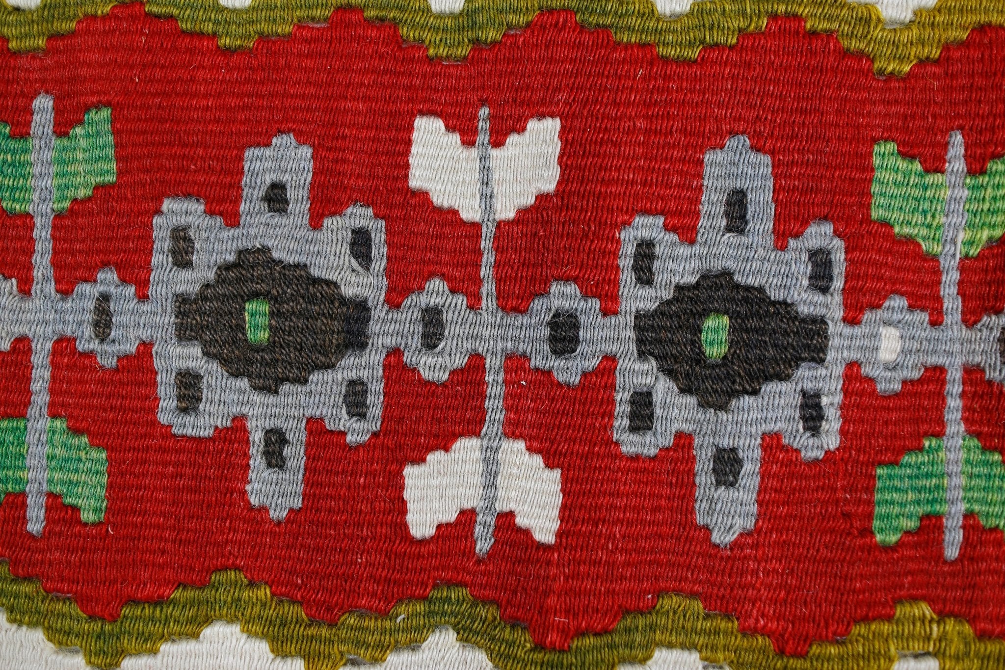 Handmade Vintage Mini Romanian Kilim | 94 x 40 cm | 3'1" x 1'4" - Najaf Rugs & Textile