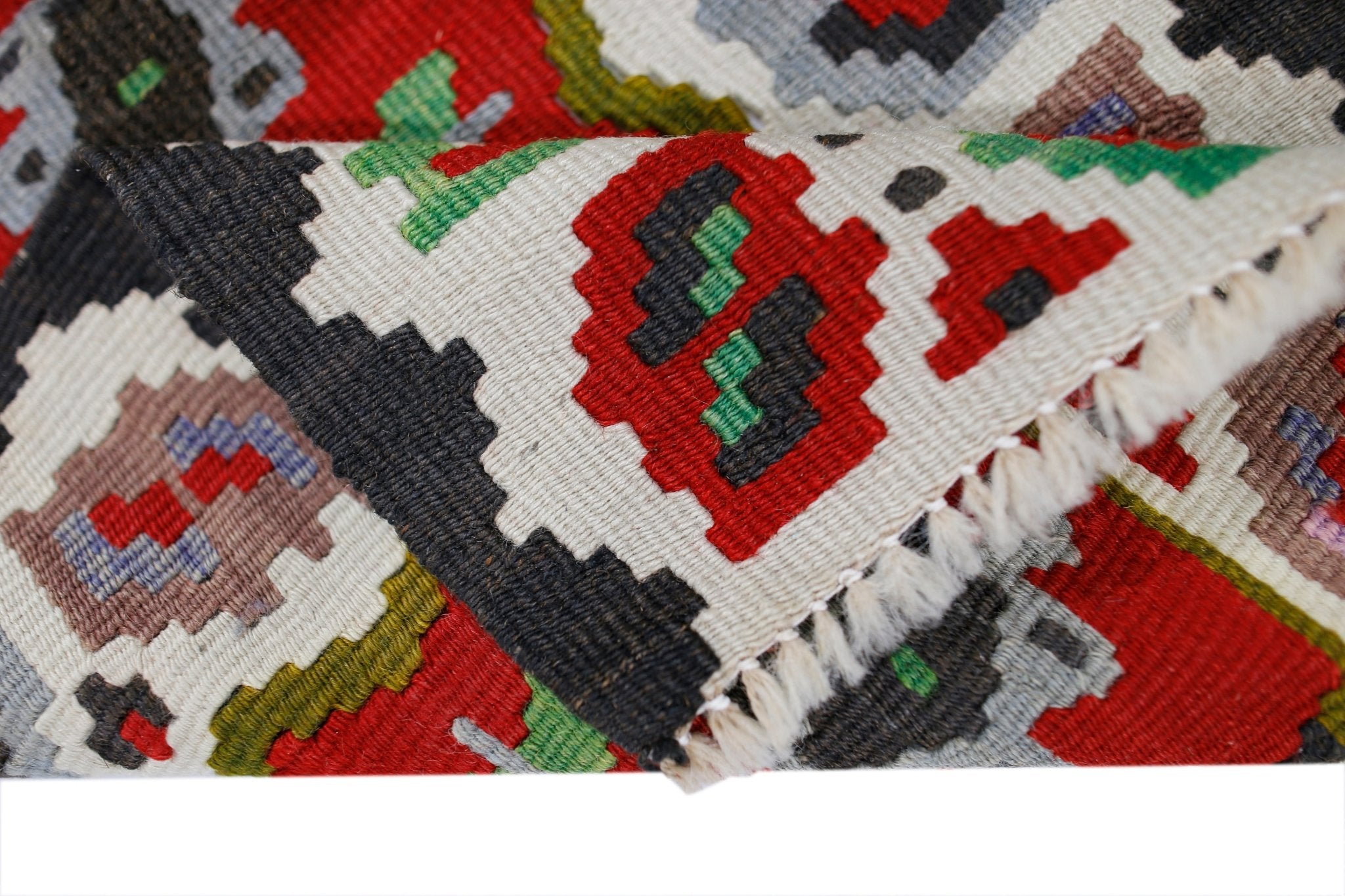 Handmade Vintage Mini Romanian Kilim | 94 x 40 cm | 3'1" x 1'4" - Najaf Rugs & Textile