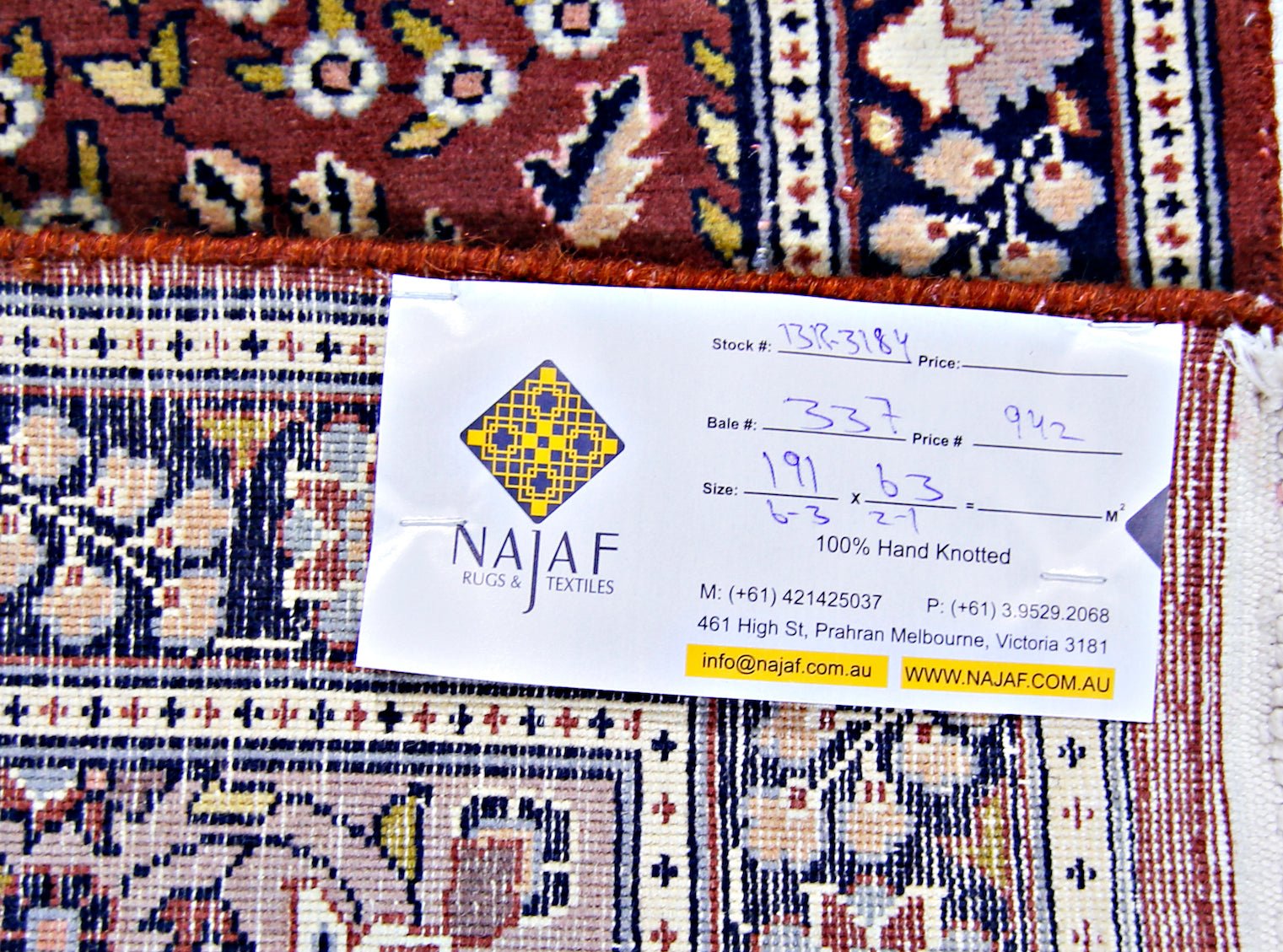 Handmade Vintage Pakistani Hallway Runner | 191 x 63 cm | 6'3" x 2'1" - Najaf Rugs & Textile