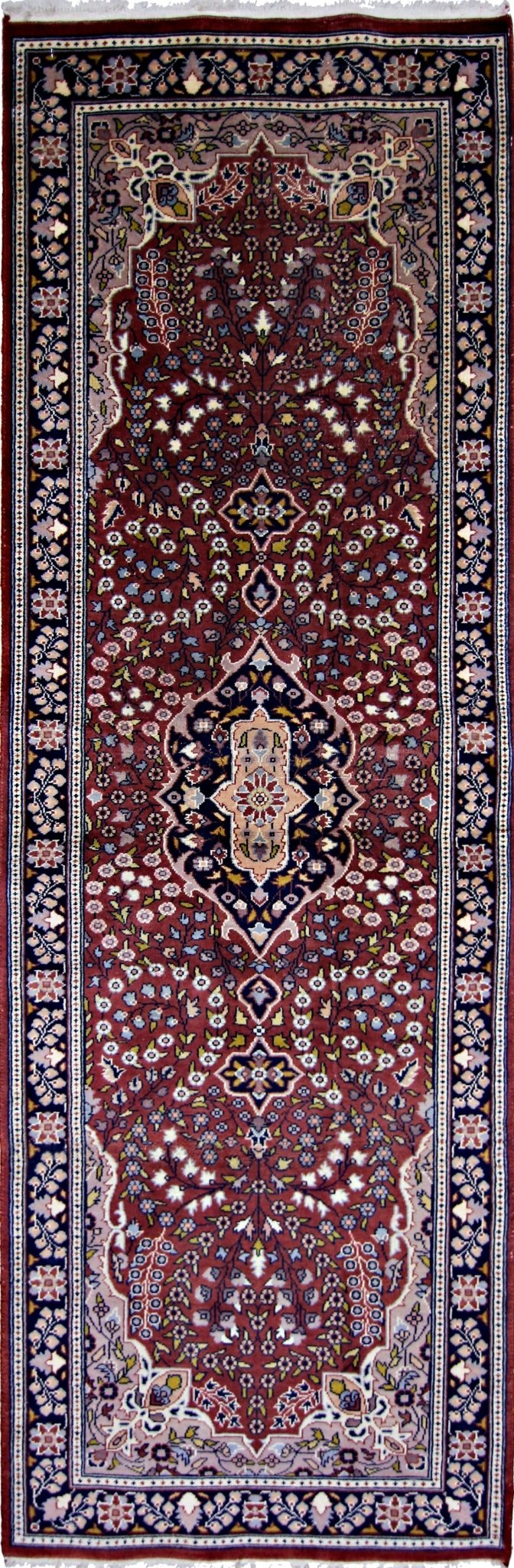 Handmade Vintage Pakistani Hallway Runner | 191 x 63 cm | 6'3" x 2'1" - Najaf Rugs & Textile
