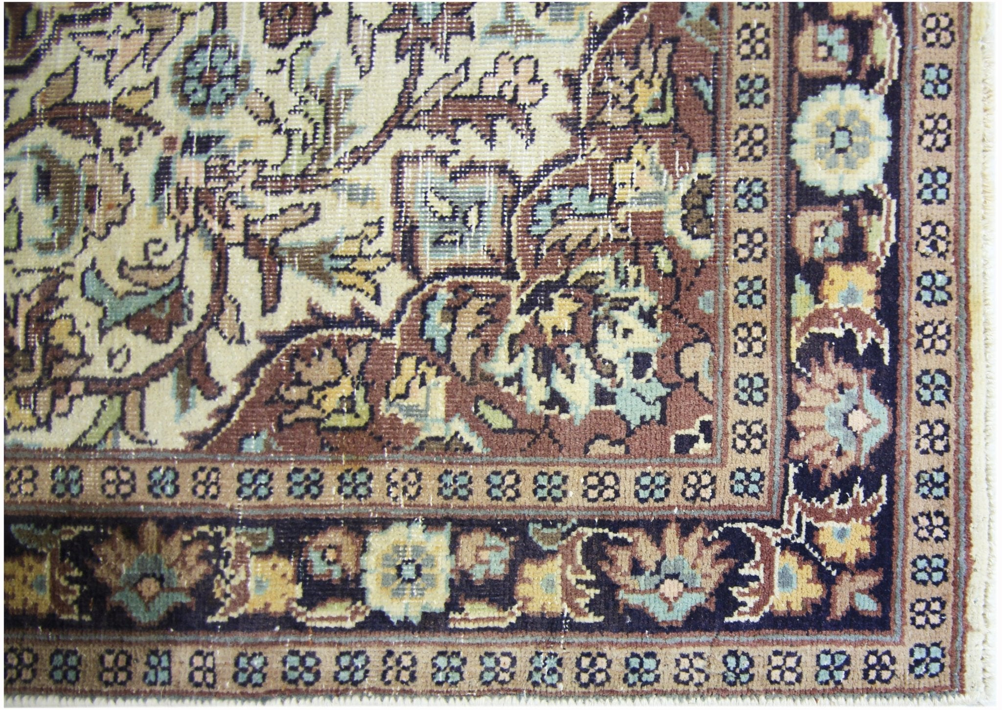Handmade Vintage Pakistani Hallway Runner | 269 x 77 cm | 8'10" x 2'6" - Najaf Rugs & Textile