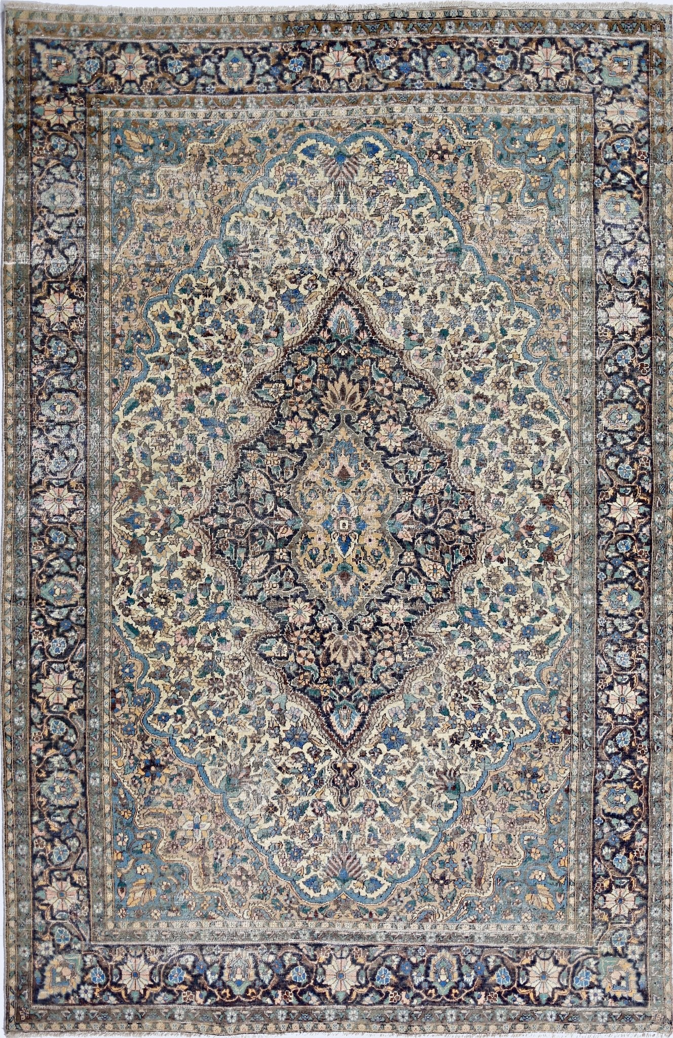 Handmade Vintage Pakistani Rug | 211 x 138 cm | 6'11" x 4'6" - Najaf Rugs & Textile