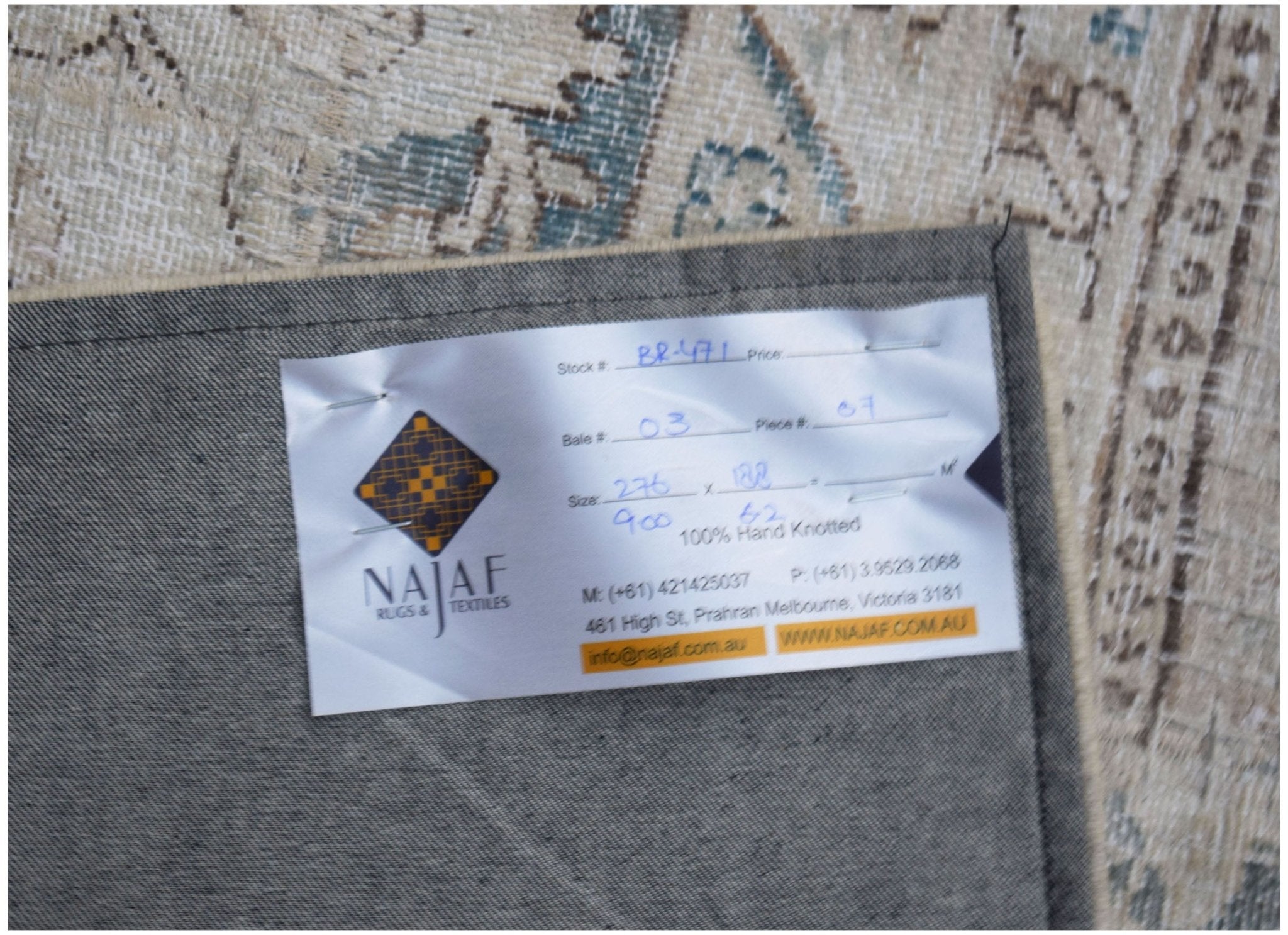 Handmade Vintage Patchwork Rug | 276 x 188 cm | 9' x 6'2" - Najaf Rugs & Textile