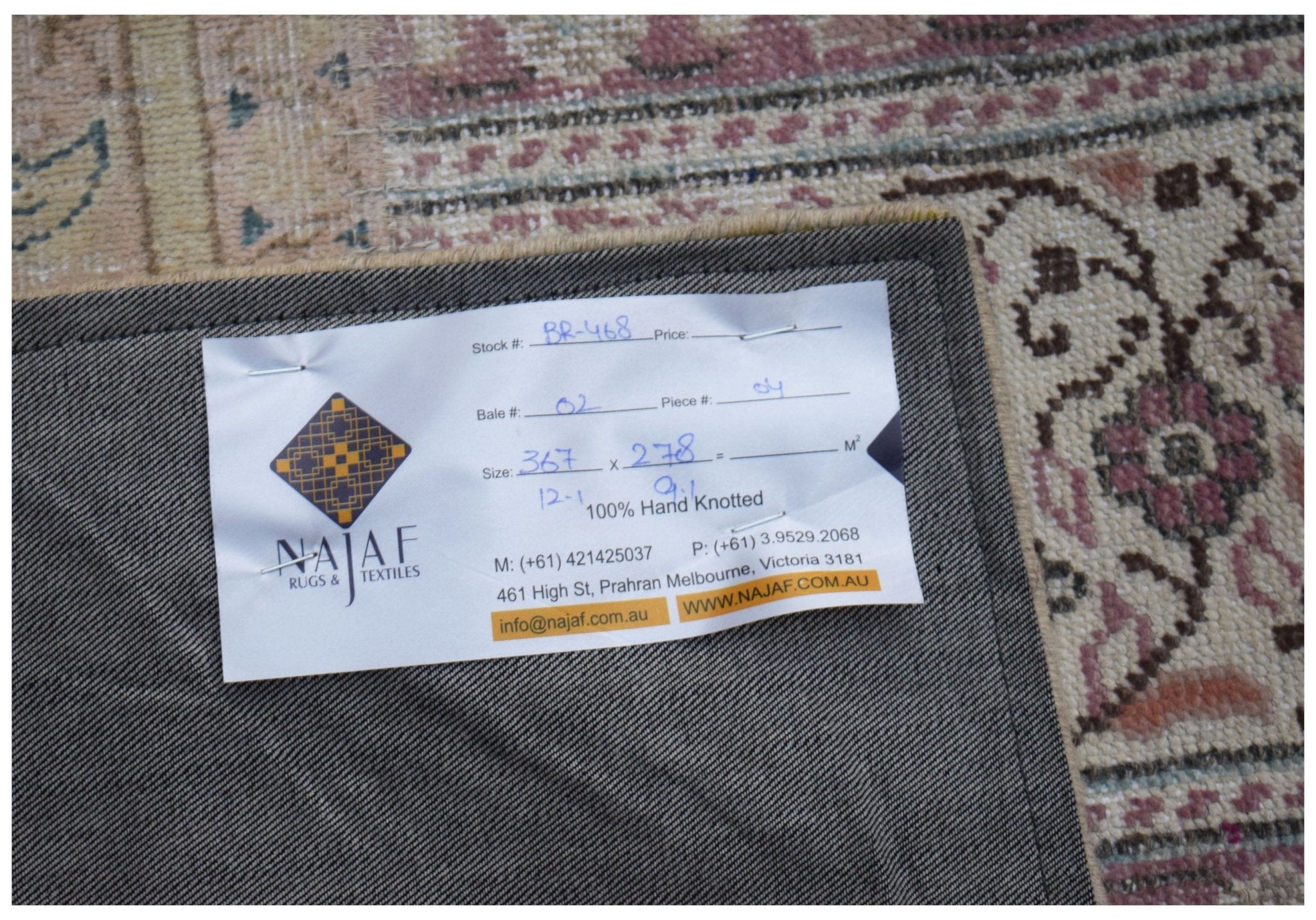 Handmade Vintage Patchwork Rug | 367 x 278 cm | 12'1" x 9'1" - Najaf Rugs & Textile