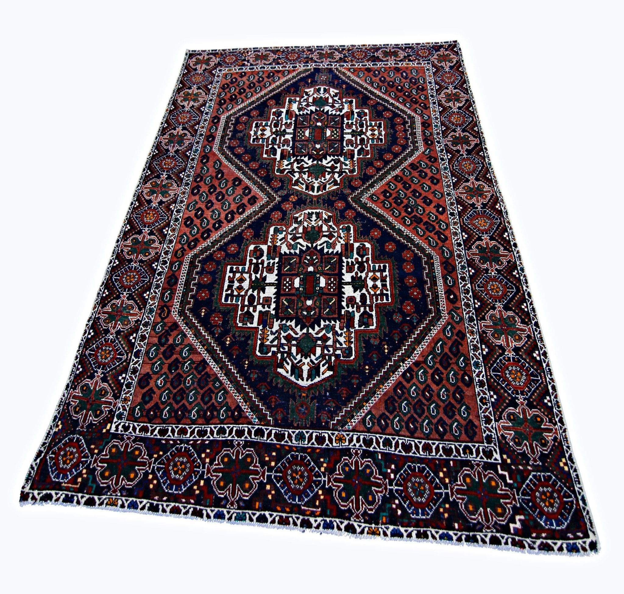 Handmade Vintage Persian Afshar Rug | 175 x 126 cm | 5'9" x 4'1" - Najaf Rugs & Textile