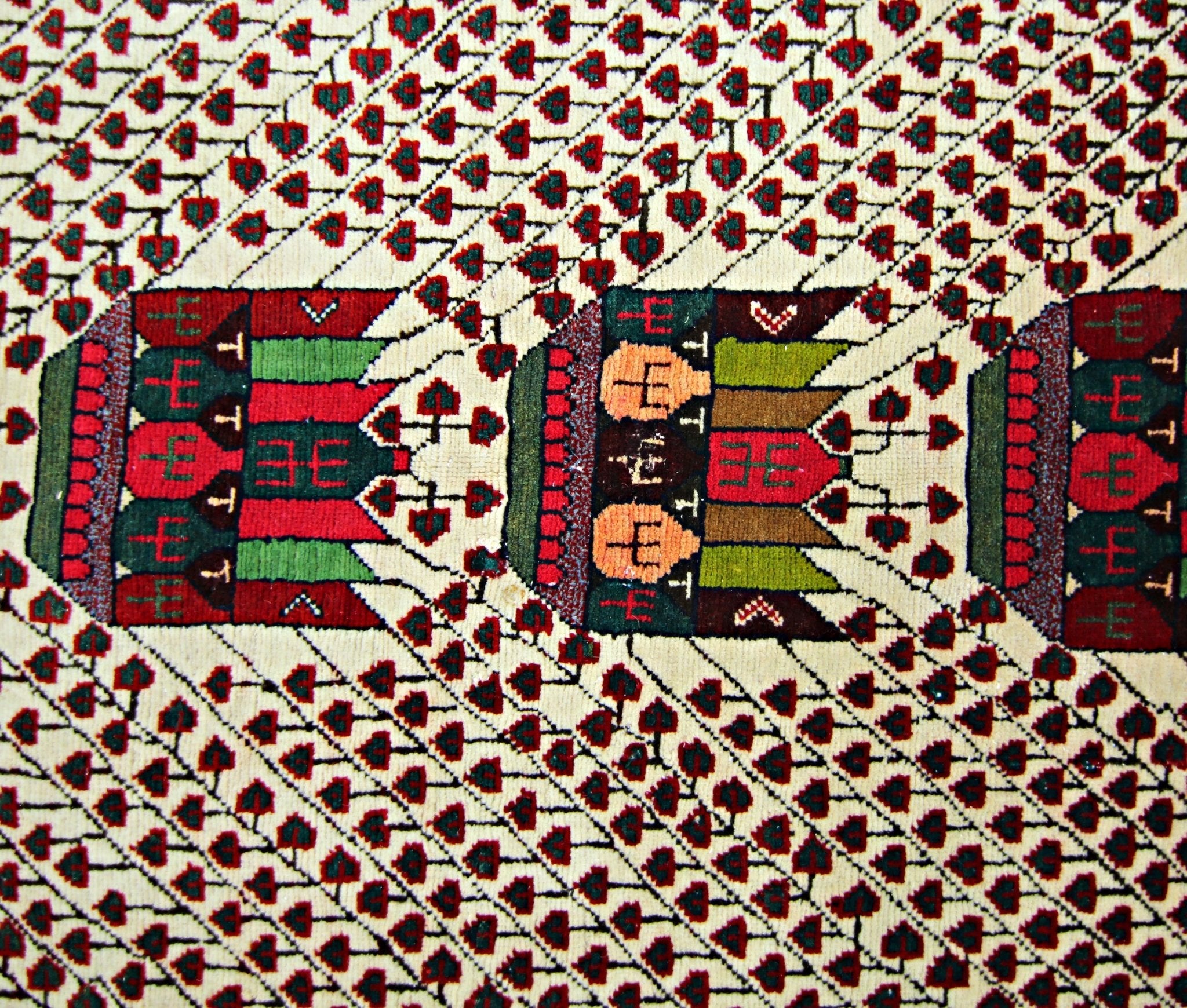 Handmade Vintage Persian Afshar Rug | 197 x 129 cm | 6'6" x 4'3" - Najaf Rugs & Textile