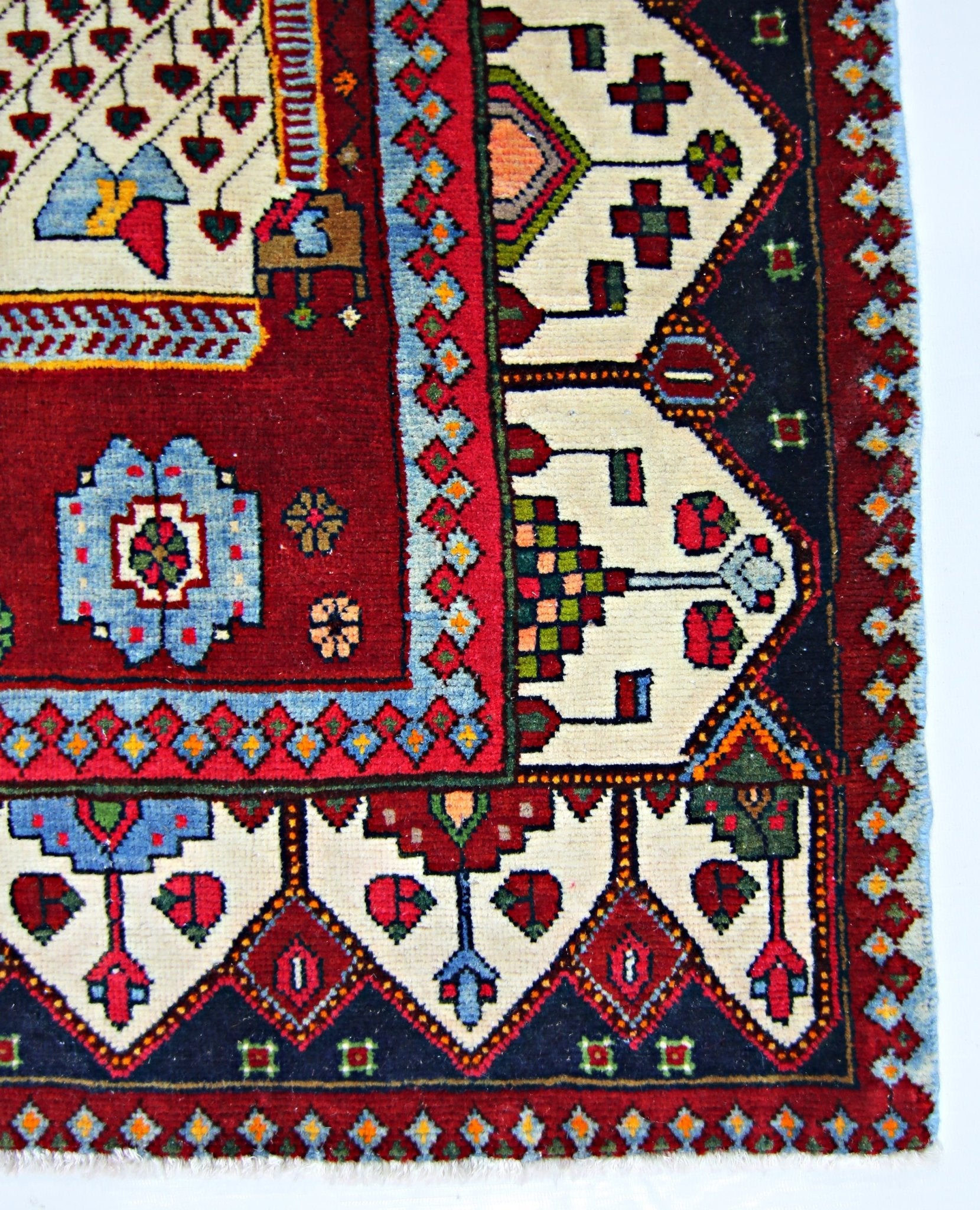 Handmade Vintage Persian Afshar Rug | 197 x 129 cm | 6'6" x 4'3" - Najaf Rugs & Textile
