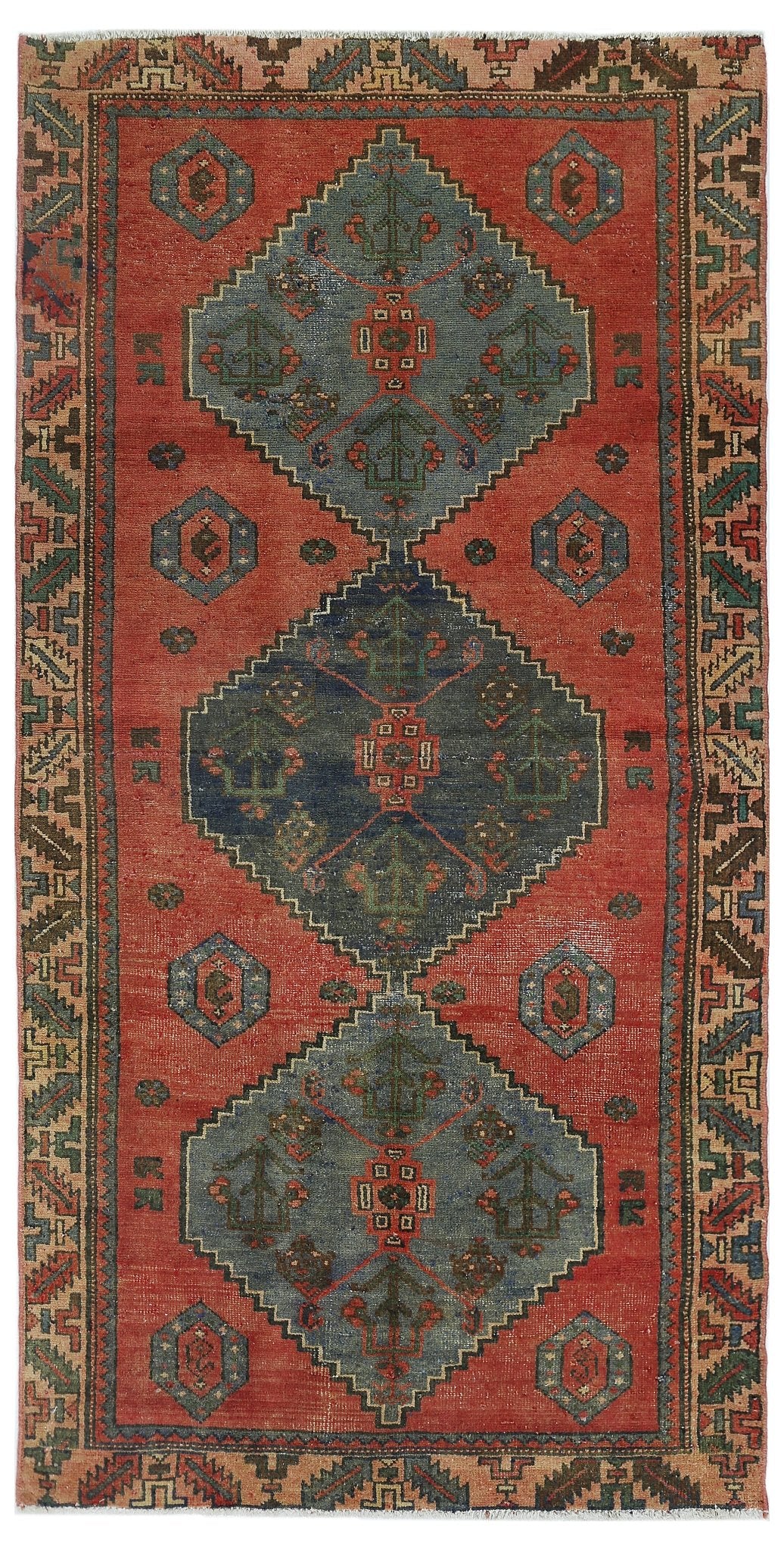 Handmade Vintage Persian Afshar Rug | 198 x 103 cm | 6'6" x 3'4" - Najaf Rugs & Textile