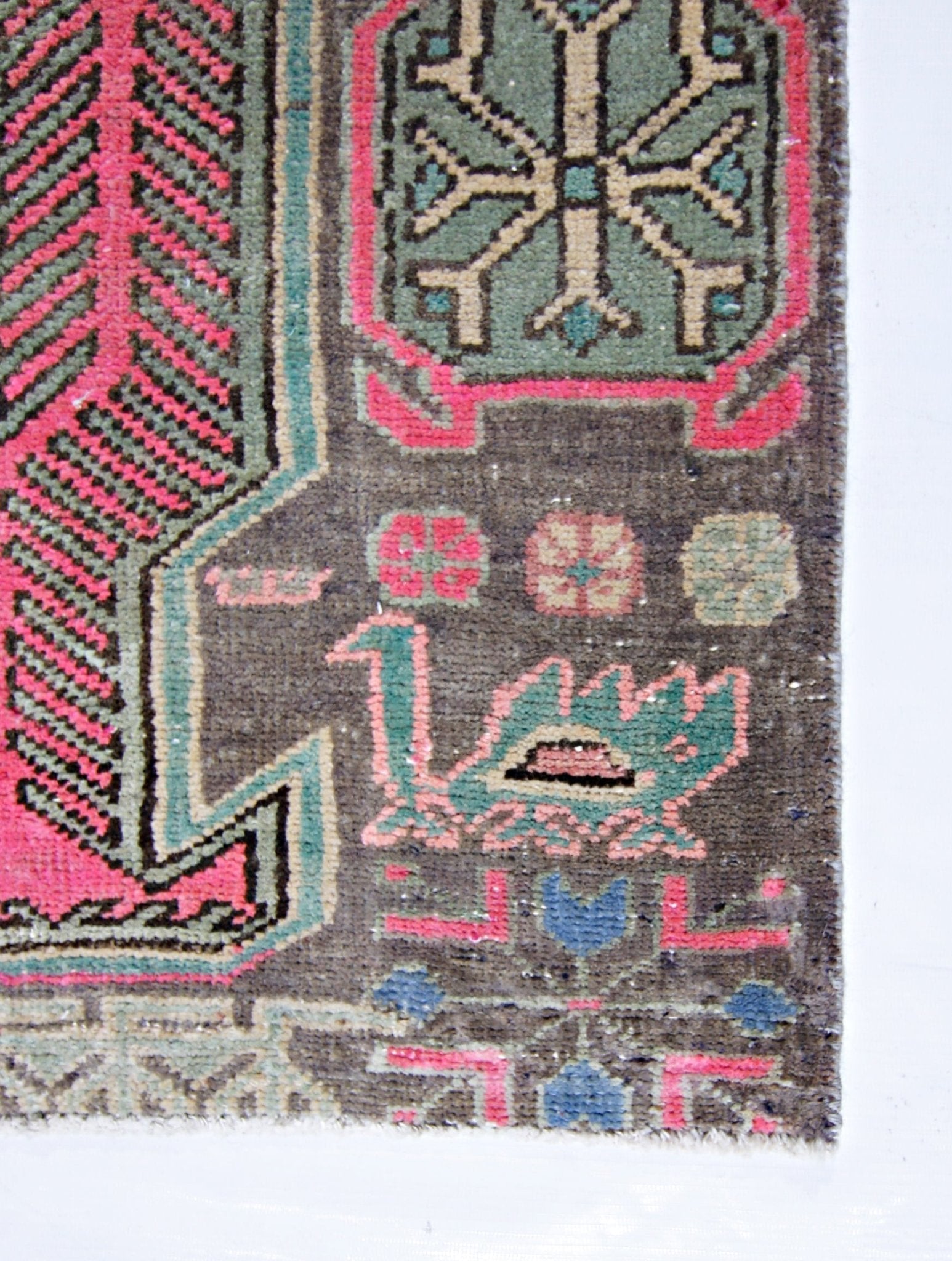 Handmade Vintage Persian Ardebil Hallway Runner | 279 x 76 cm | 9'2" x 2'6" - Najaf Rugs & Textile