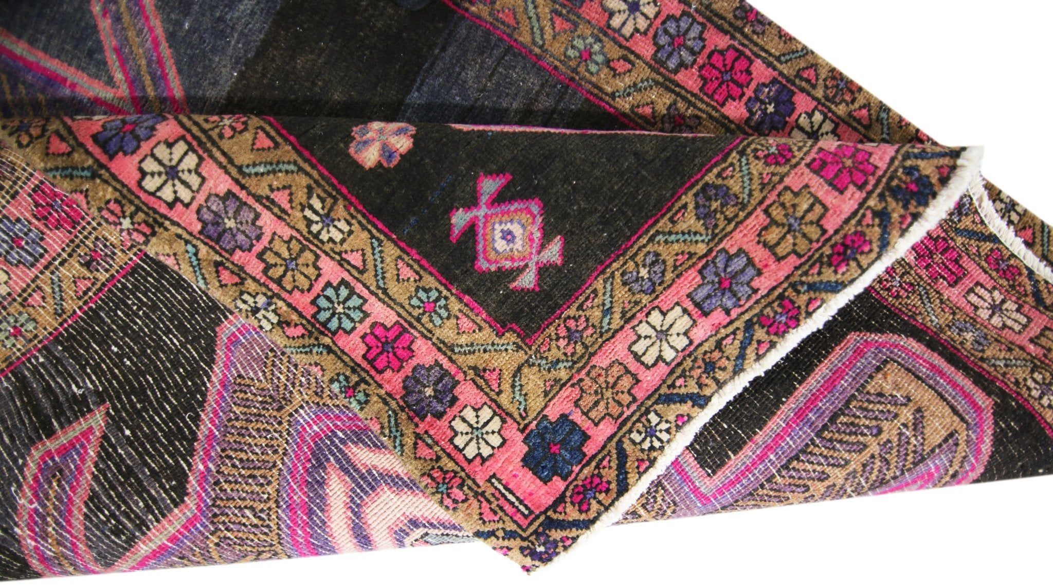 Handmade Vintage Persian Ardebil Hallway Runner | 281 x 107 cm | 9'3" x 3'6" - Najaf Rugs & Textile