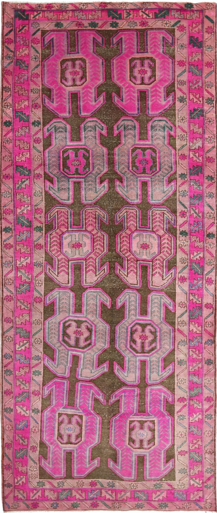 Handmade Vintage Persian Ardebil Hallway Runner | 296 x 125 cm | 9'8" x 4'1" - Najaf Rugs & Textile