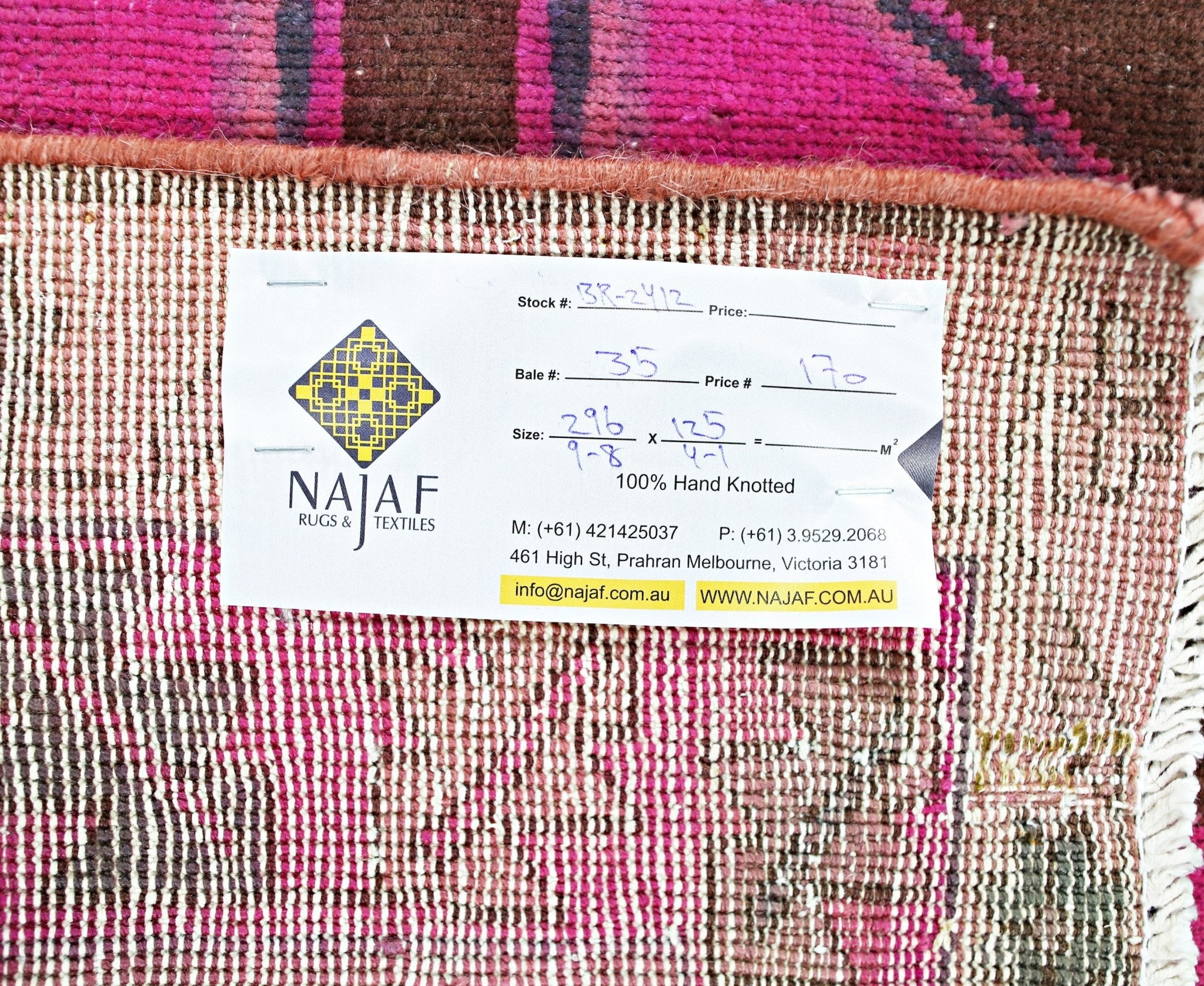 Handmade Vintage Persian Ardebil Hallway Runner | 296 x 125 cm | 9'8" x 4'1" - Najaf Rugs & Textile