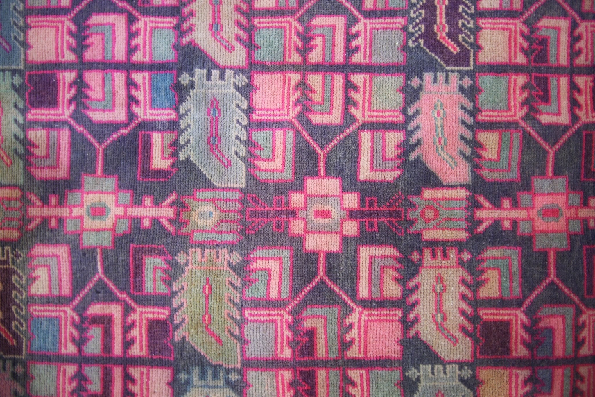 Handmade Vintage Persian Ardebil Hallway Runner | 300 x 127 cm | 9'10" x 4'2" - Najaf Rugs & Textile