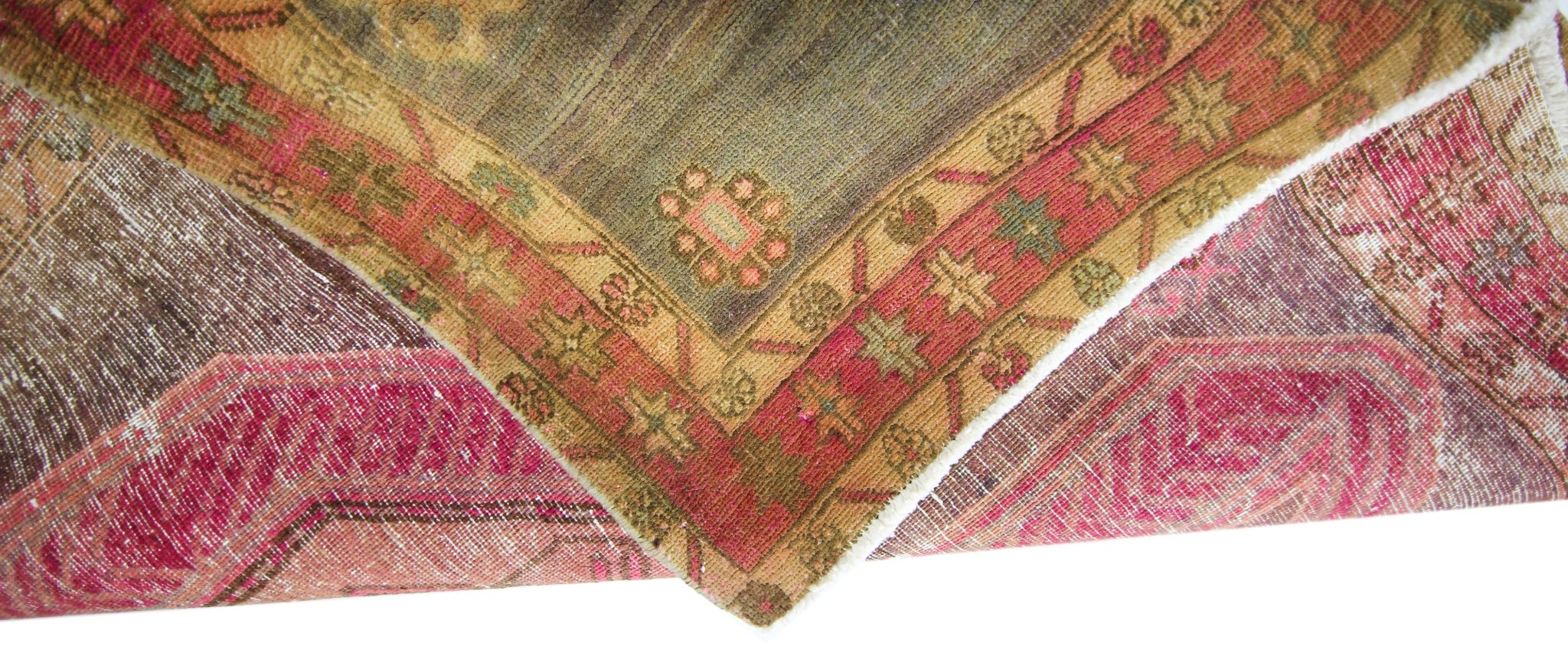 Handmade Vintage Persian Ardebil Hallway Runner | 304 x 121 cm | 10' x 4' - Najaf Rugs & Textile