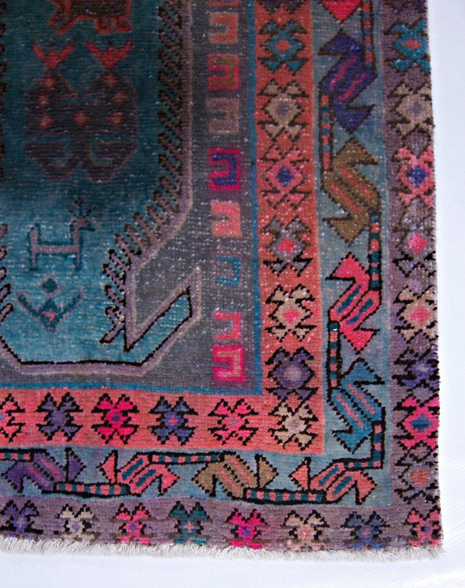 Handmade Vintage Persian Ardebil Hallway Runner | 323 x 110 cm | 10'7" x 3'7" - Najaf Rugs & Textile