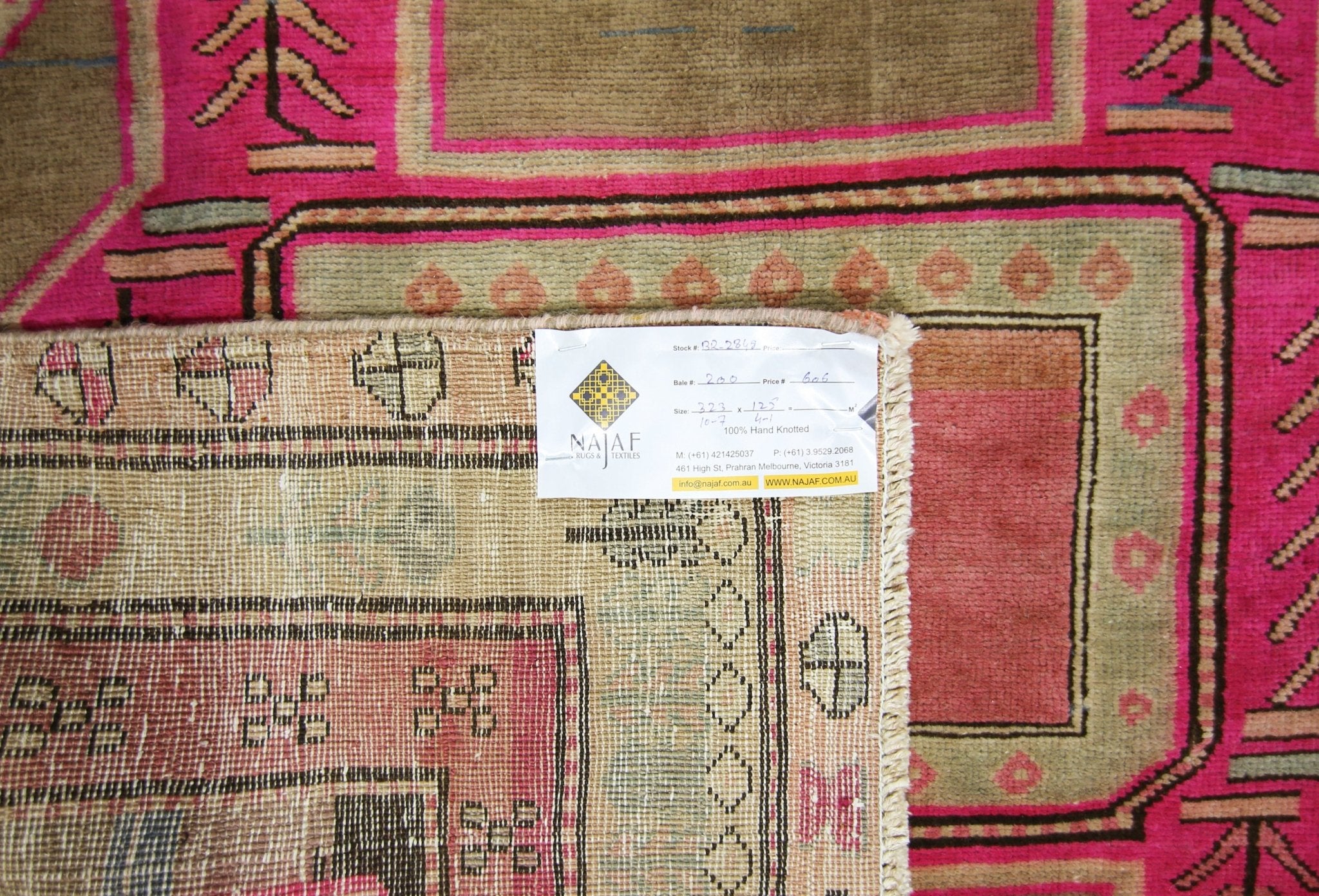 Handmade Vintage Persian Ardebil Hallway Runner | 323 x 125 cm | 10'7" x 4'1" - Najaf Rugs & Textile