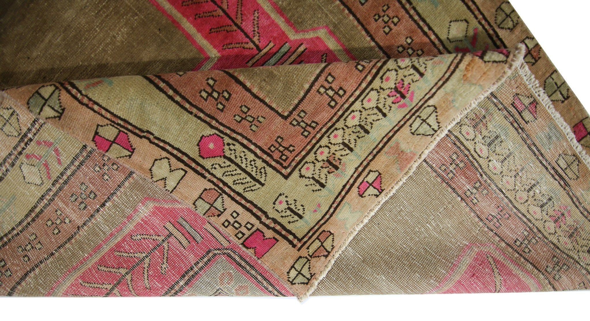 Handmade Vintage Persian Ardebil Hallway Runner | 323 x 125 cm | 10'7" x 4'1" - Najaf Rugs & Textile