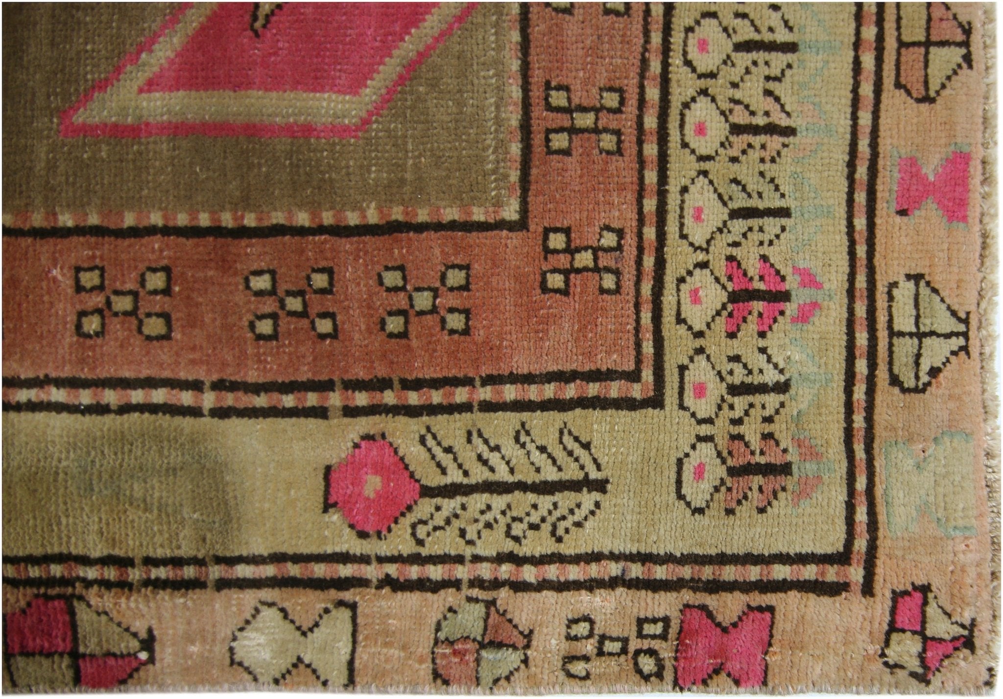 Handmade Vintage Persian Ardebil Hallway Runner | 323 x 125 cm | 10'7" x 4'1" - Najaf Rugs & Textile