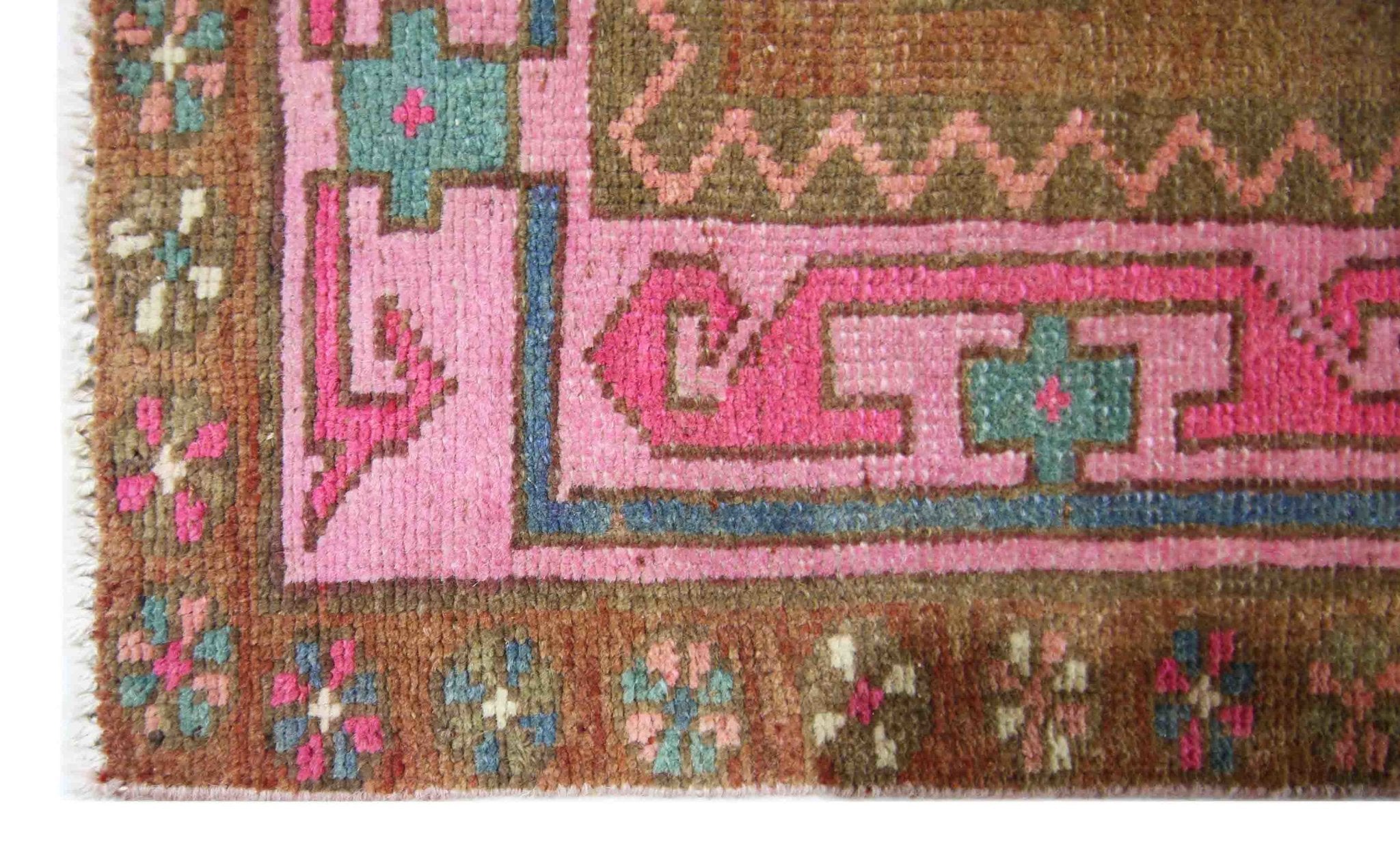 Handmade Vintage Persian Ardebil Hallway Runner | 384 x 99 cm | 12'7" x 3'3" - Najaf Rugs & Textile