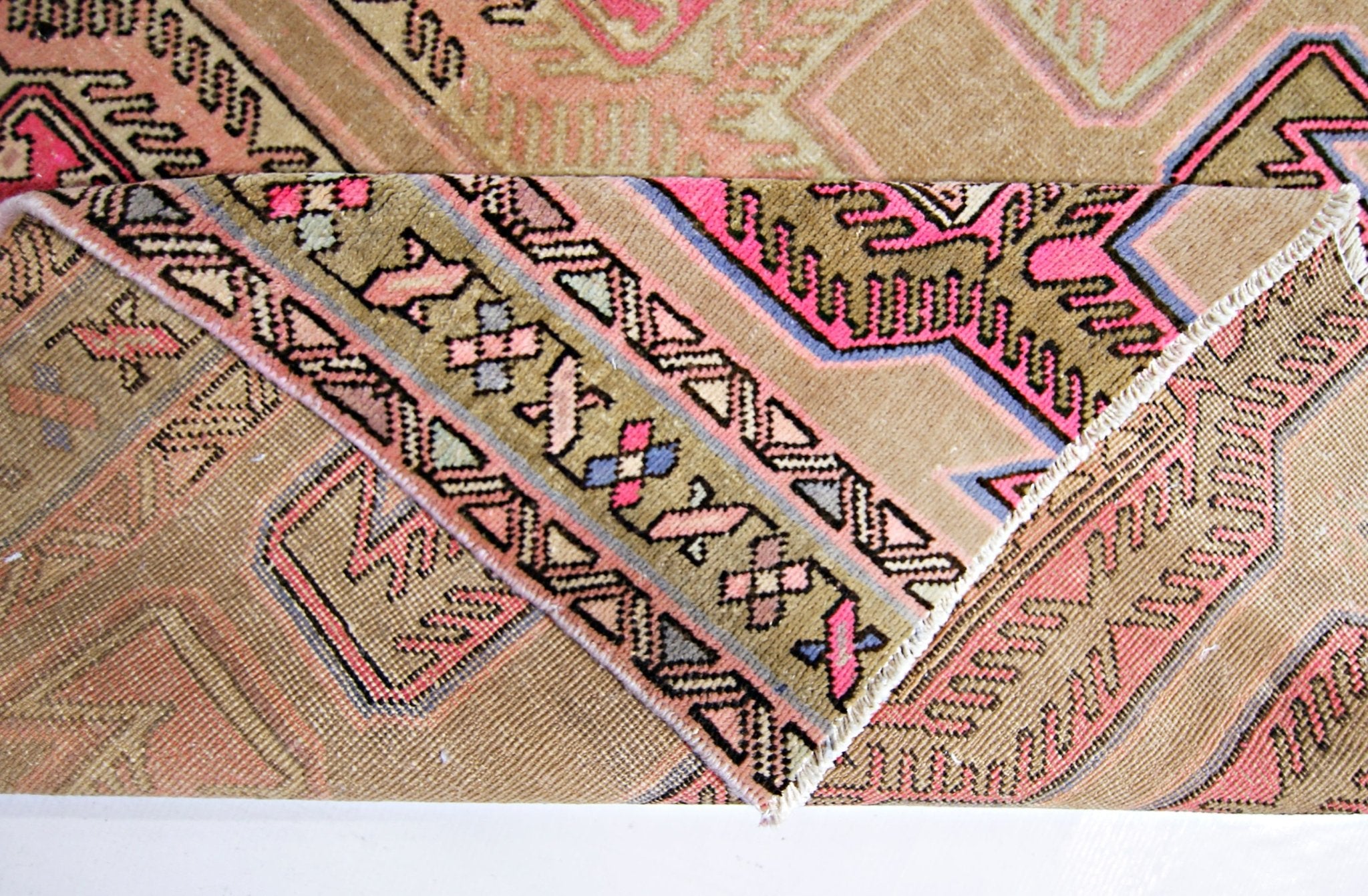 Handmade Vintage Persian Ardebil Rug | 226 x 116 cm | 7'5" x 3'10" - Najaf Rugs & Textile