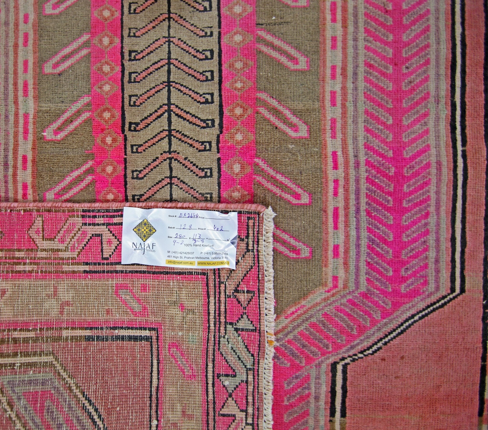 Handmade Vintage Persian Ardebil Rug | 280 x 113 cm | 9'2" x 3'8" - Najaf Rugs & Textile