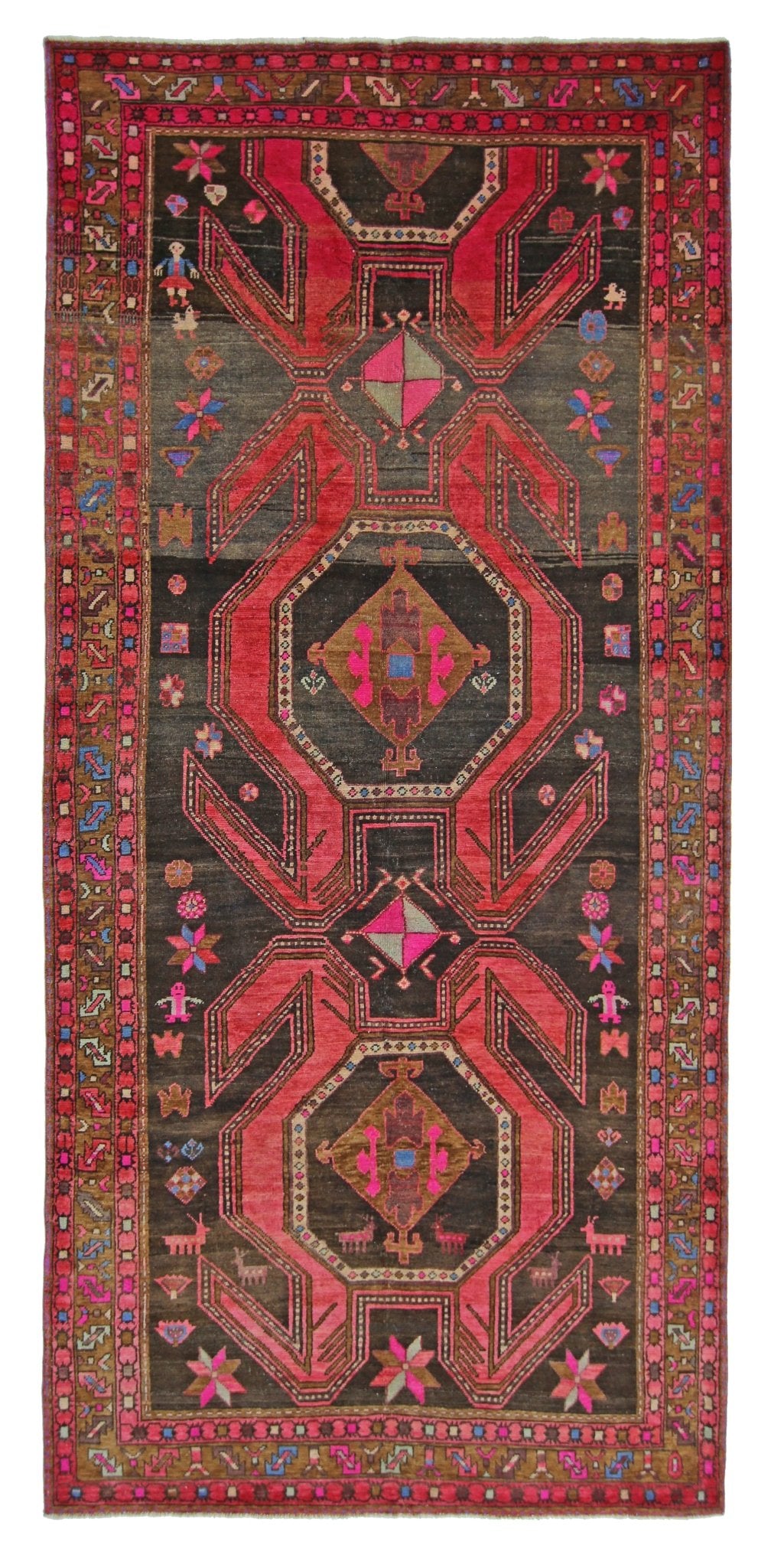 Handmade Vintage Persian Ardebil Rug | 287 x 131 cm | 9'5" x 4'4" - Najaf Rugs & Textile