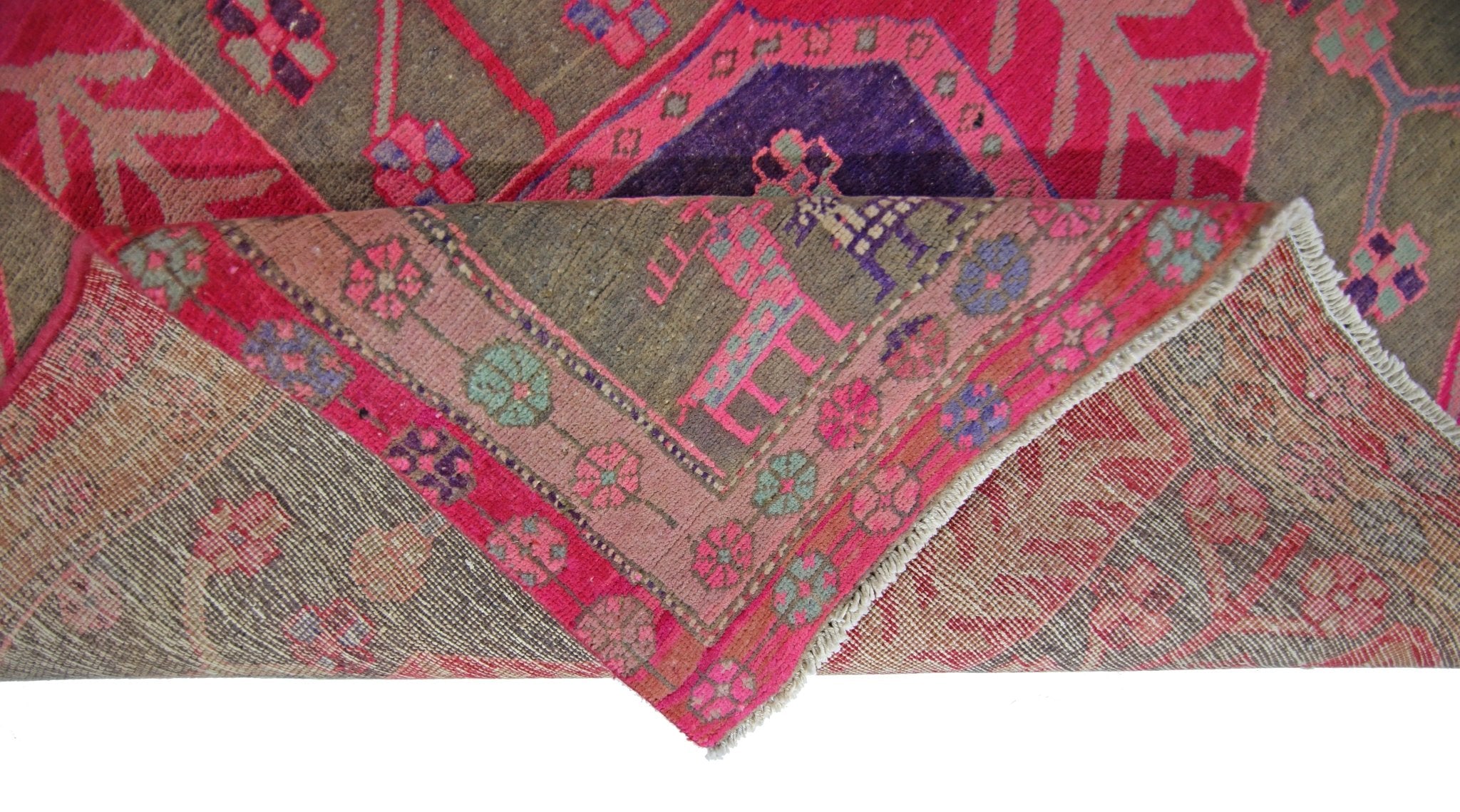 Handmade Vintage Persian Ardebil Rug | 290 x 123 cm | 9'6" x 4' - Najaf Rugs & Textile