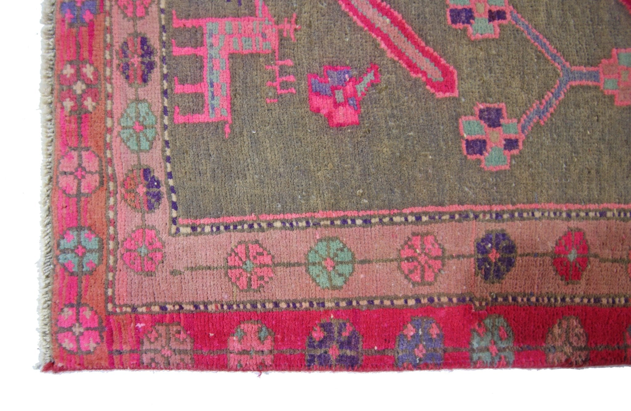 Handmade Vintage Persian Ardebil Rug | 290 x 123 cm | 9'6" x 4' - Najaf Rugs & Textile