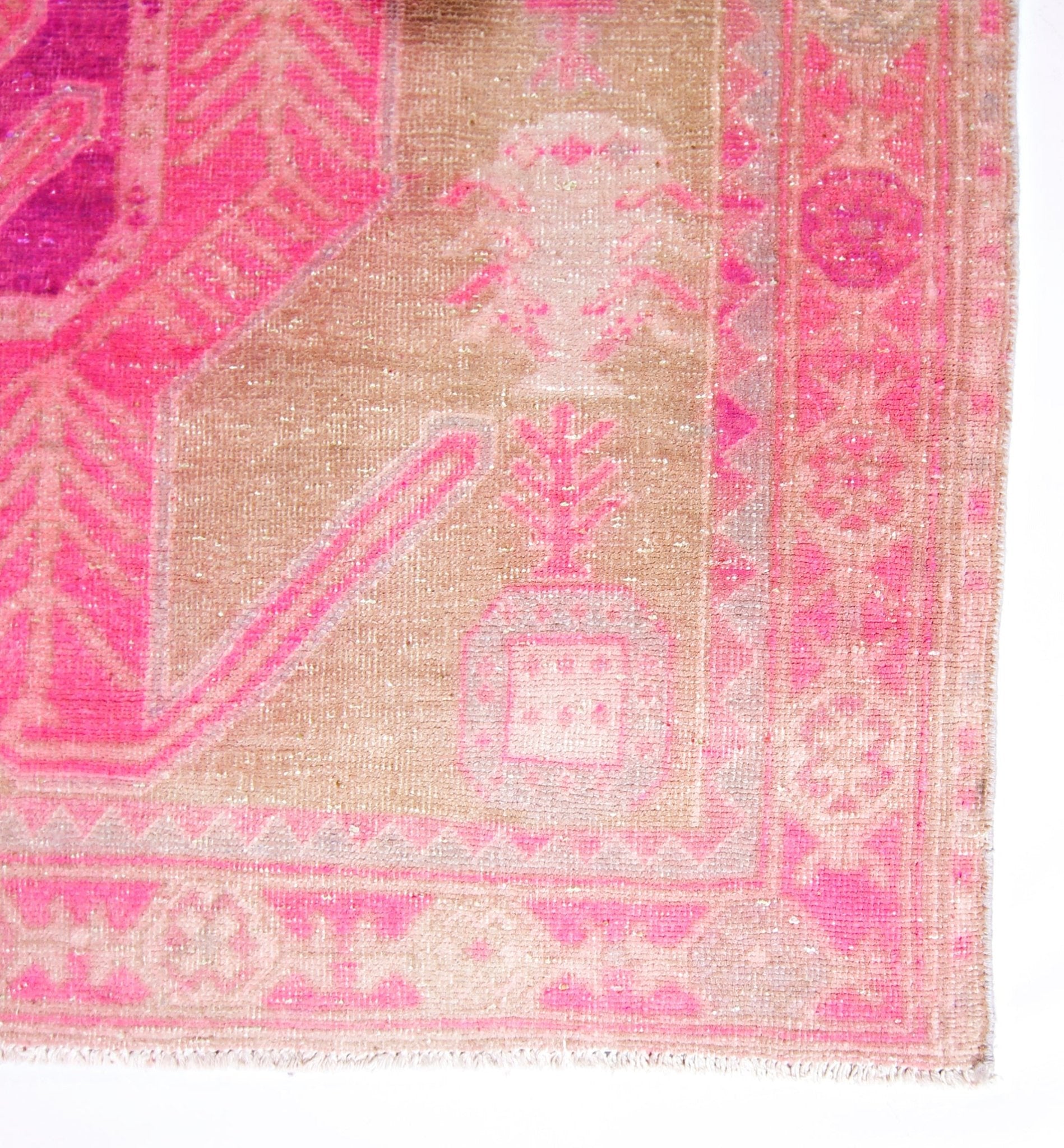 Handmade Vintage Persian Ardebil Rug | 296 x 147 cm | 9'9" x 4'10" - Najaf Rugs & Textile