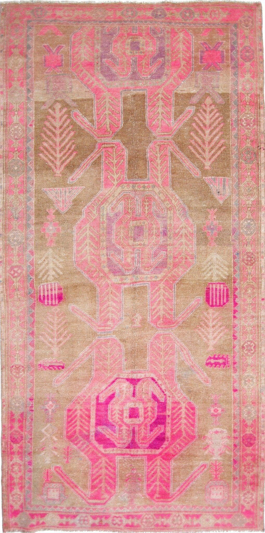 Handmade Vintage Persian Ardebil Rug | 296 x 147 cm | 9'9" x 4'10" - Najaf Rugs & Textile