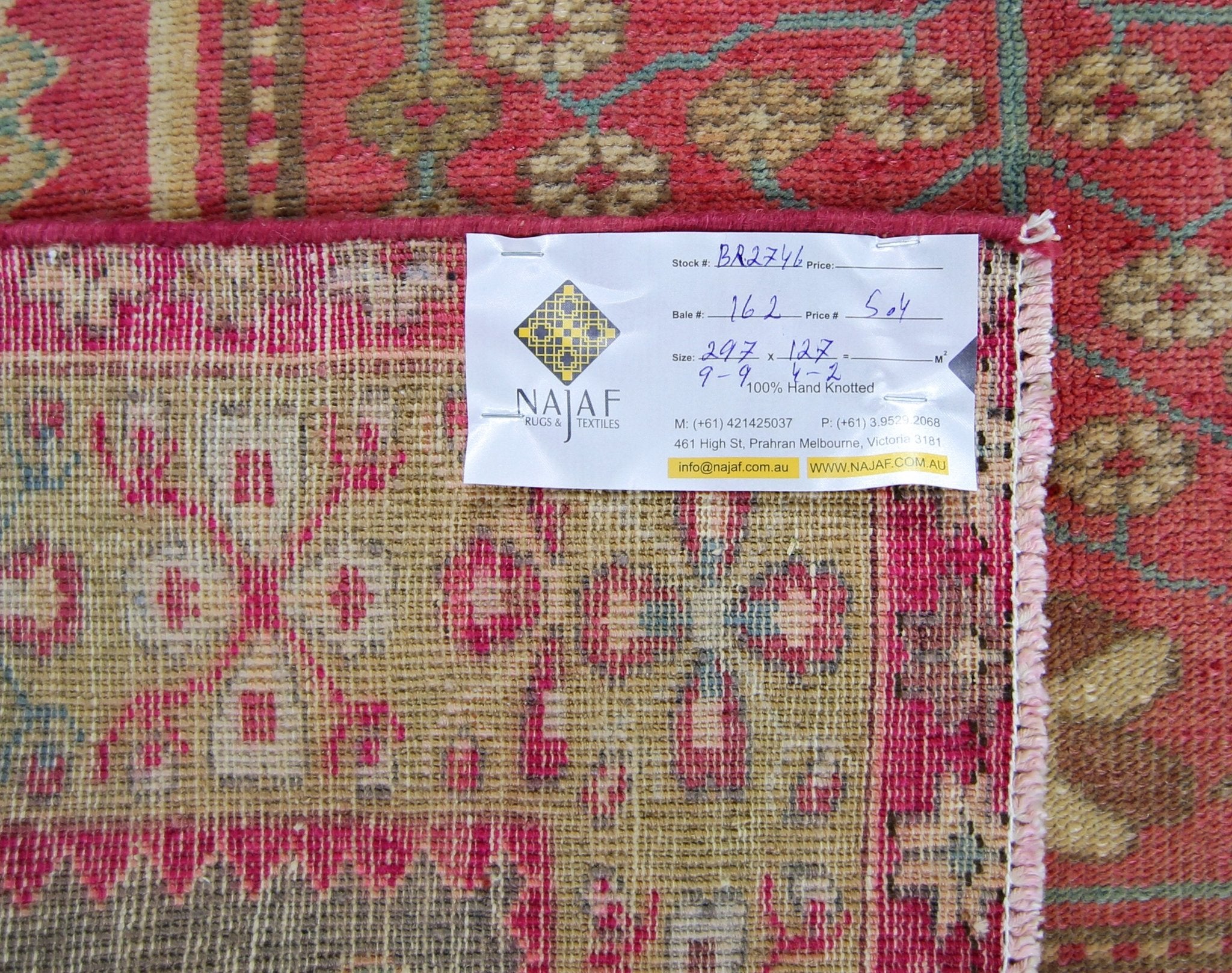 Handmade Vintage Persian Ardebil Rug | 297 x 127 cm | 9'9" x 4'2" - Najaf Rugs & Textile
