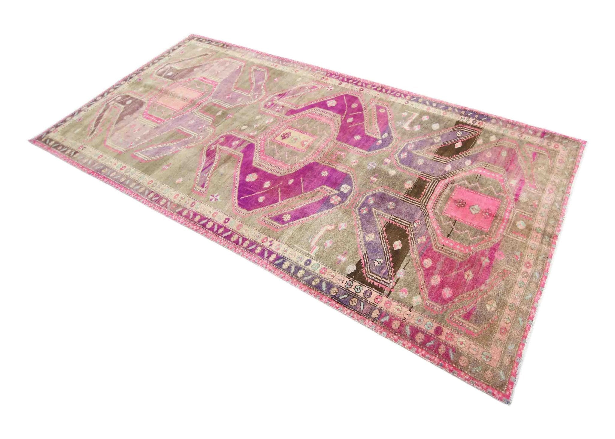 Handmade Vintage Persian Ardebil Rug | 301 x 140 cm | 9'10" x 4'7" - Najaf Rugs & Textile