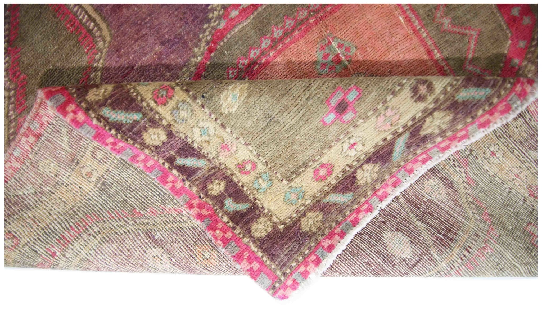 Handmade Vintage Persian Ardebil Rug | 301 x 140 cm | 9'10" x 4'7" - Najaf Rugs & Textile