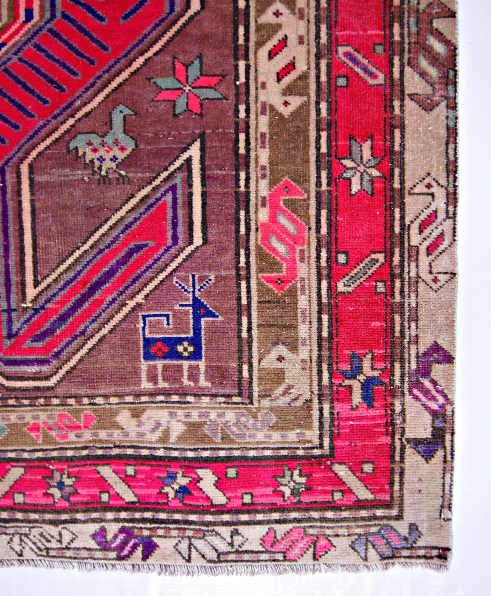 Handmade Vintage Persian Ardebil Rug | 324 x 137 cm | 10'8" x 4'6" - Najaf Rugs & Textile
