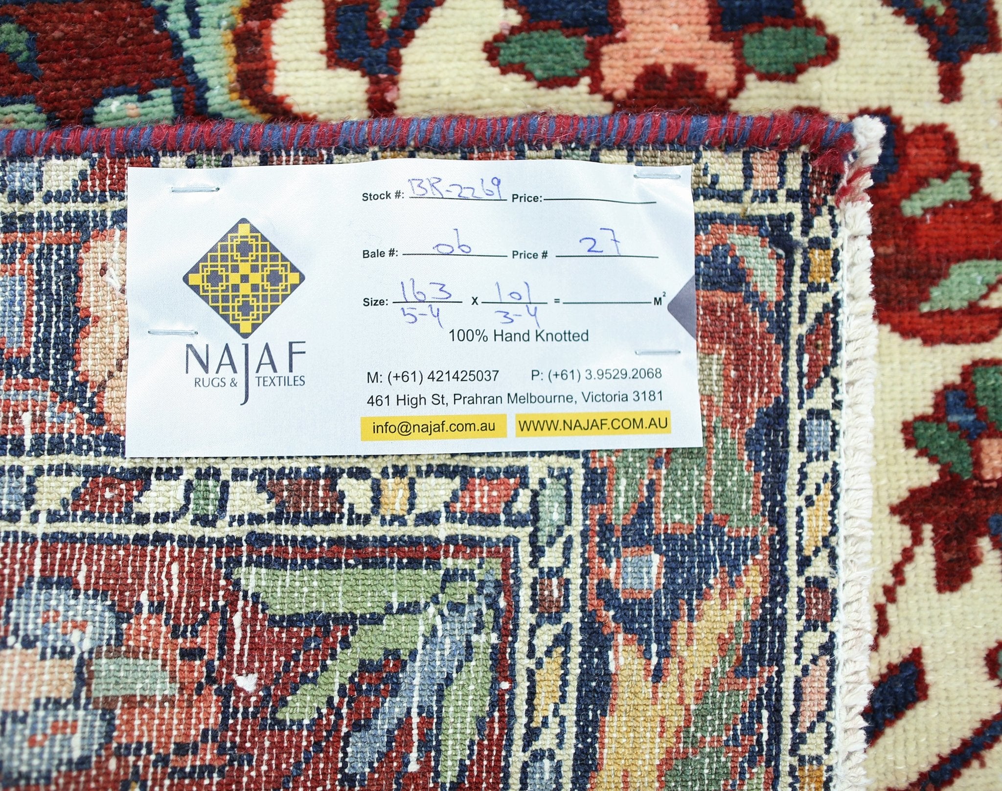 Handmade Vintage Persian Bakhtiar Rug | 163 x 101 cm | 5'4" x 3'4" - Najaf Rugs & Textile