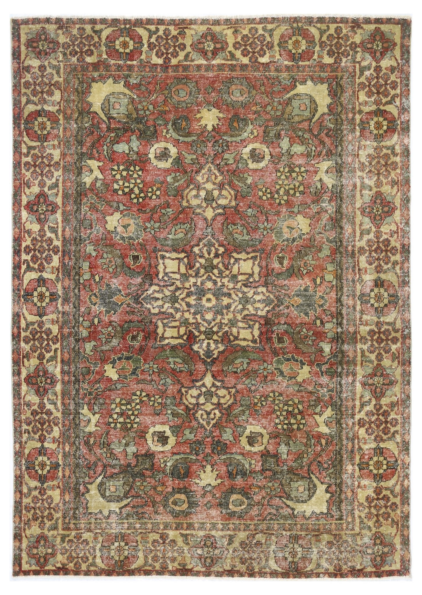 Handmade Vintage Persian Bakhtiar Rug | 198 x 133 cm | 6'6" x 4'4" - Najaf Rugs & Textile