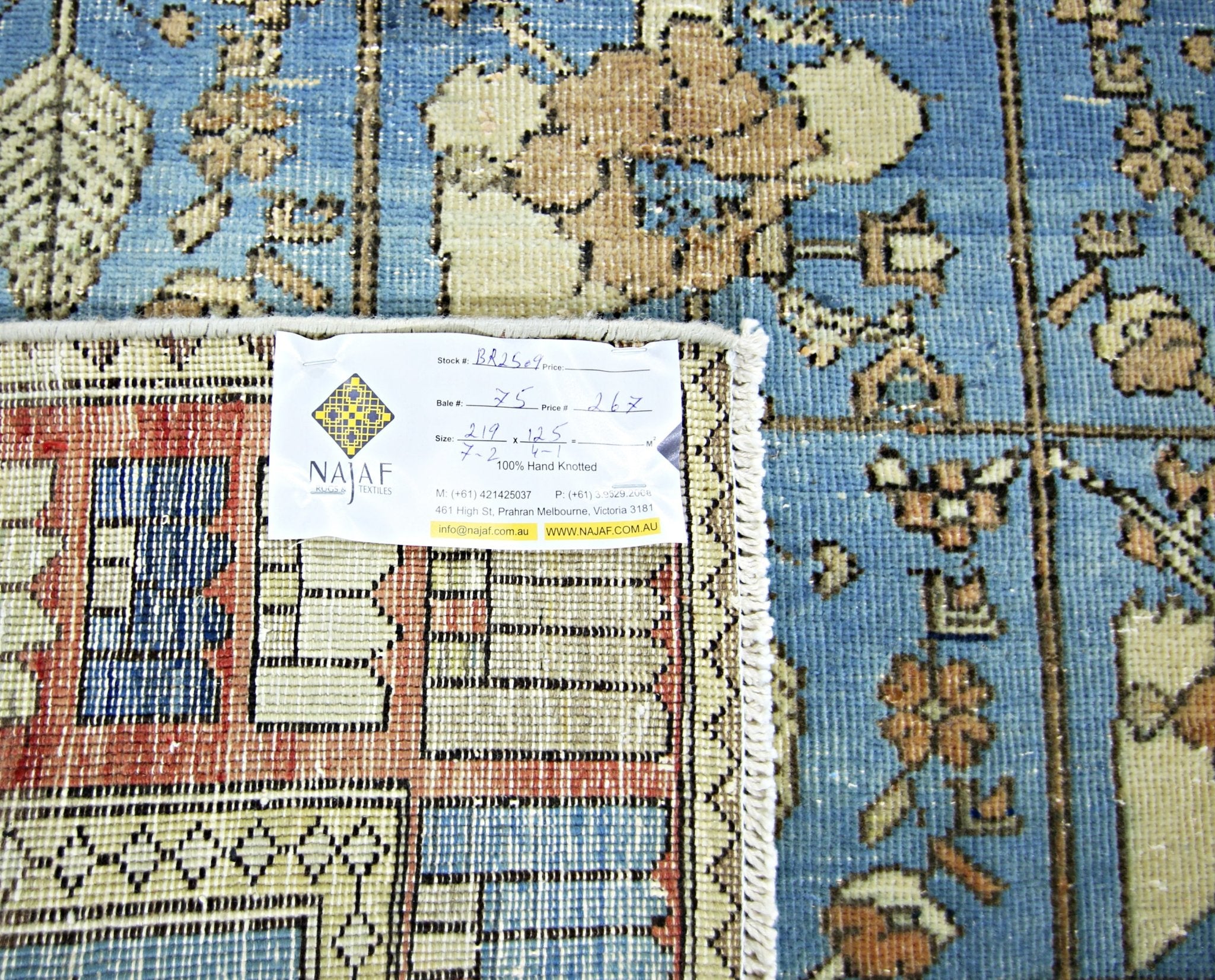 Handmade Vintage Persian Bakhtiar Rug | 219 x 125 cm | 7'2" x 4'1" - Najaf Rugs & Textile