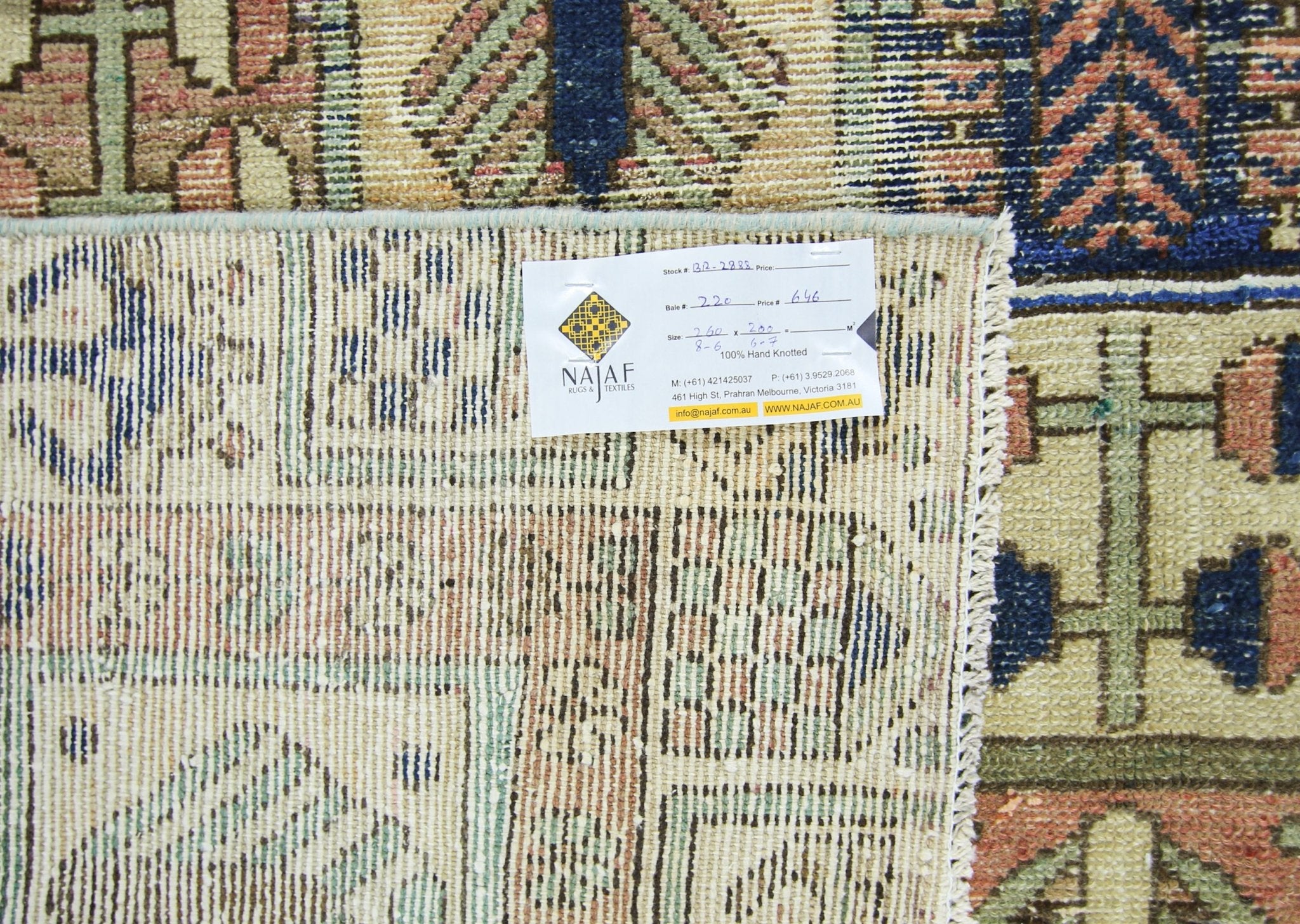 Handmade Vintage Persian Bakhtiar Rug | 260 x 200 cm | 8'6" x 6'7" - Najaf Rugs & Textile