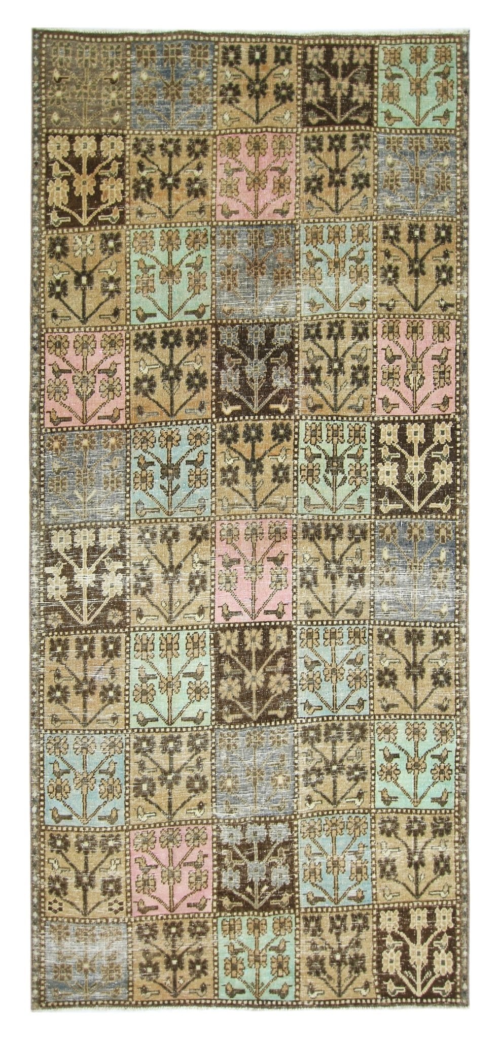 Handmade Vintage Persian Bakhtiar Rug | 264 x 120 cm | 8'8" x 3'11" - Najaf Rugs & Textile