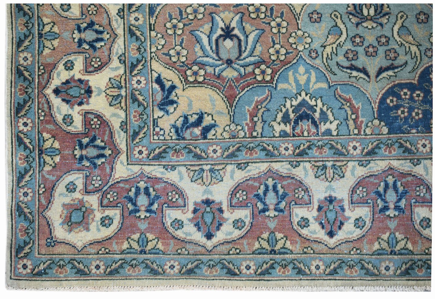 Handmade Vintage Persian Bakhtiar Rug | 264 x 190 cm | 8'8" x 6'3" - Najaf Rugs & Textile